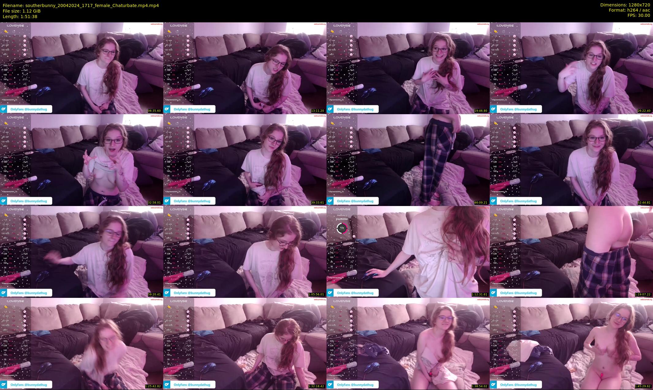 southerbunny — 112 minute Chaturbate female cam show recording, 720p, Apr 20, 2024