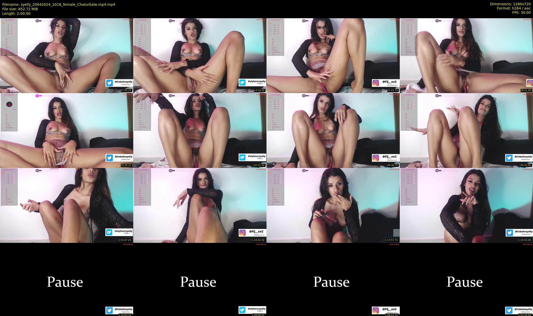zyelly — 120 minute Chaturbate female cam show recording, 720p, Apr 20, 2024