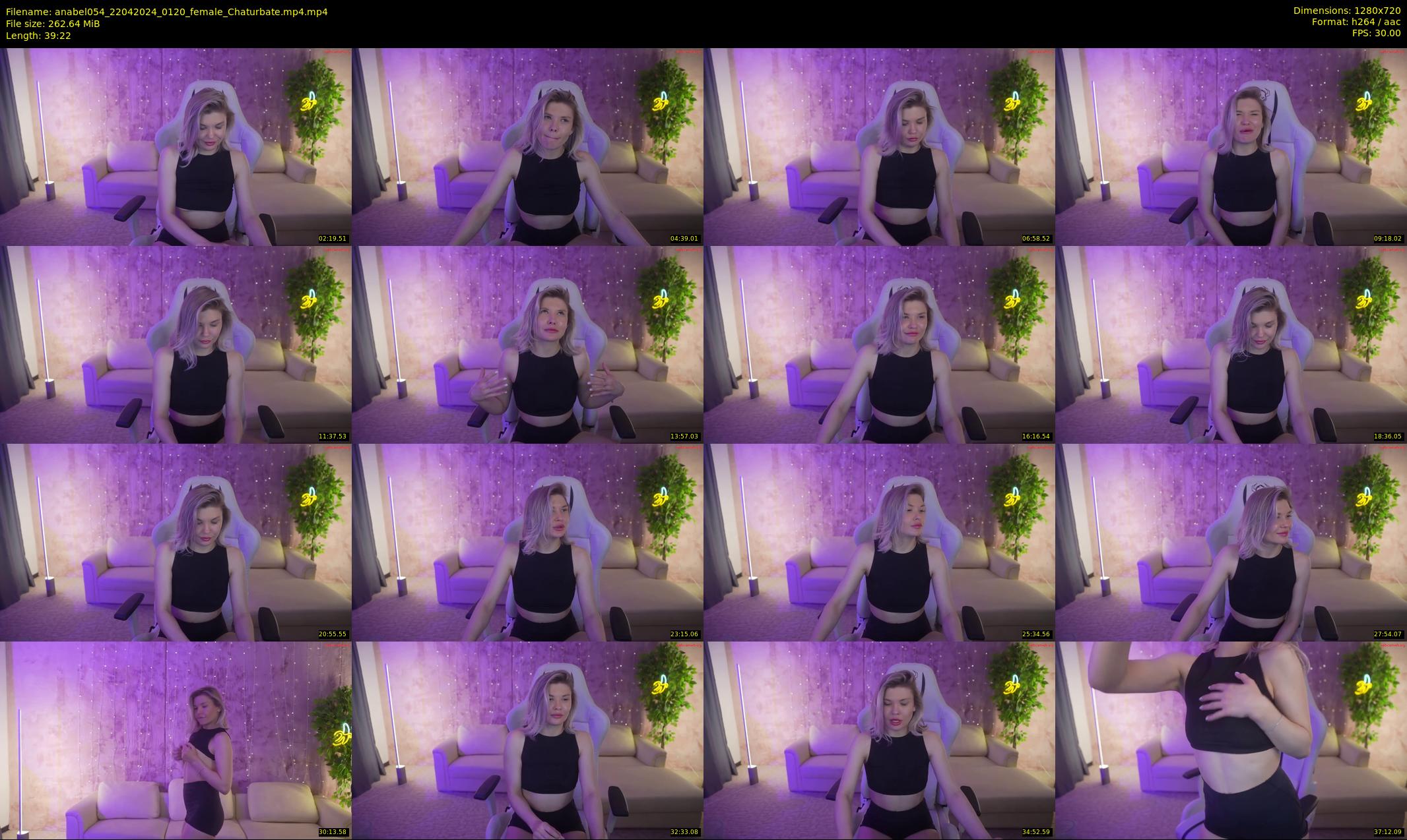 anabel054 — 40 minute Chaturbate female cam show recording, 720p, Apr 22, 2024