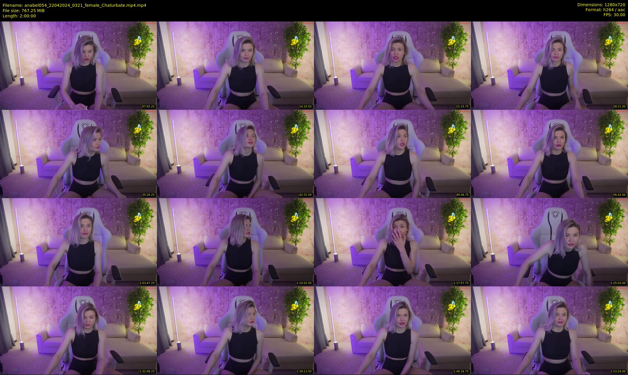 anabel054 — 120 minute Chaturbate female cam show recording, 720p, Apr 22, 2024