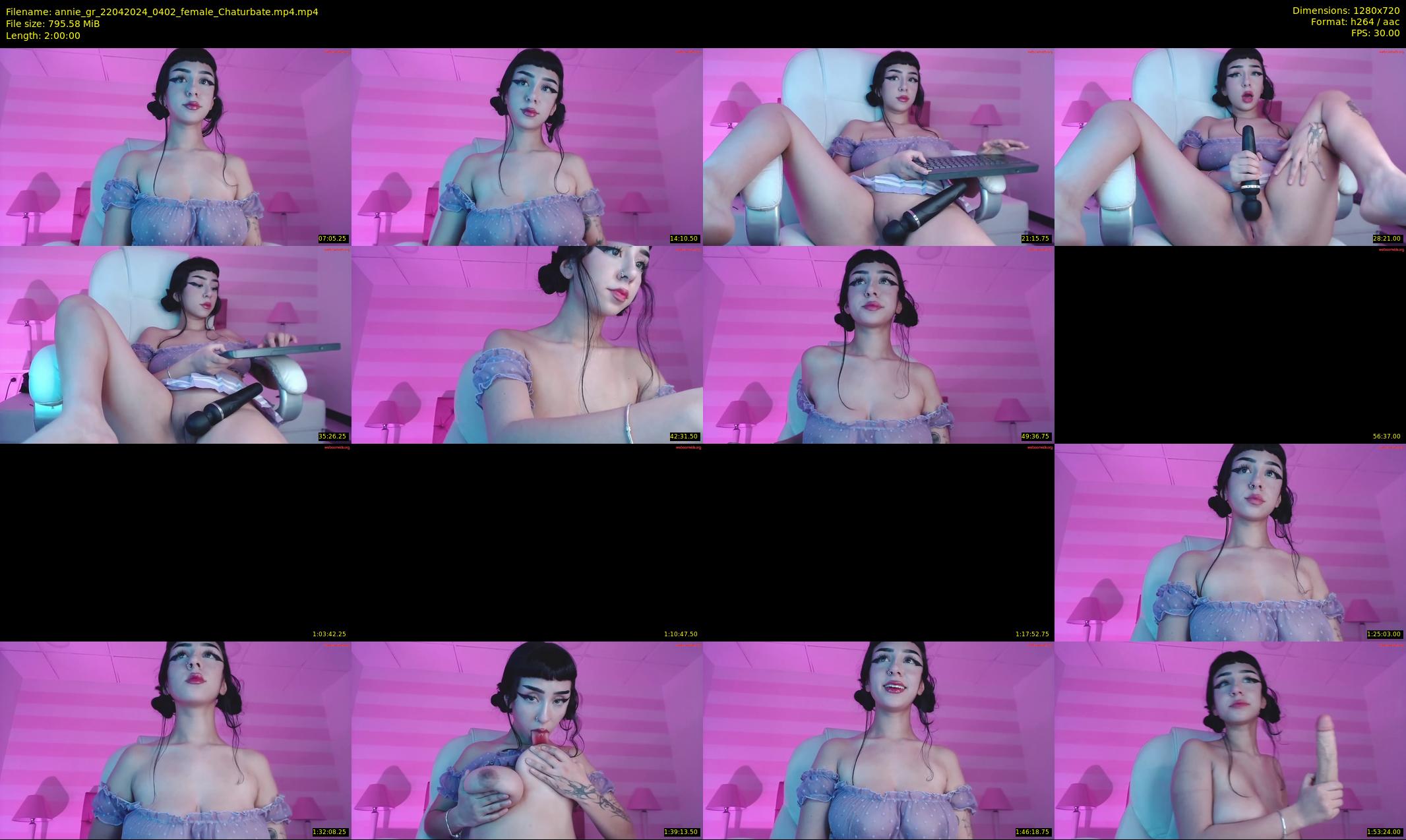annie_gr — 120 minute Chaturbate female cam show recording, 720p, Apr 22, 2024