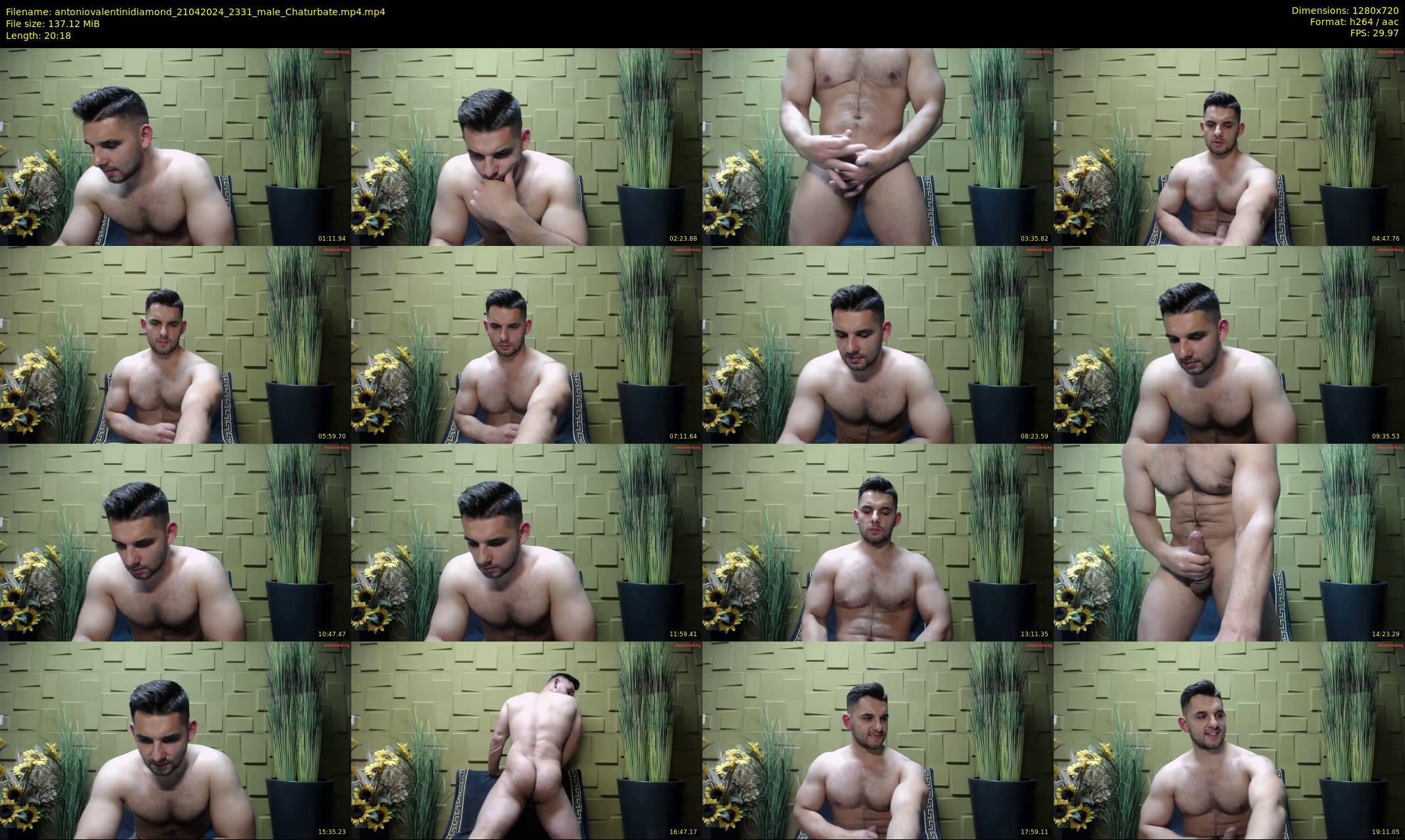 antoniovalentinidiamond — 21 minute Chaturbate male cam show recording, 720p, Apr 21, 2024