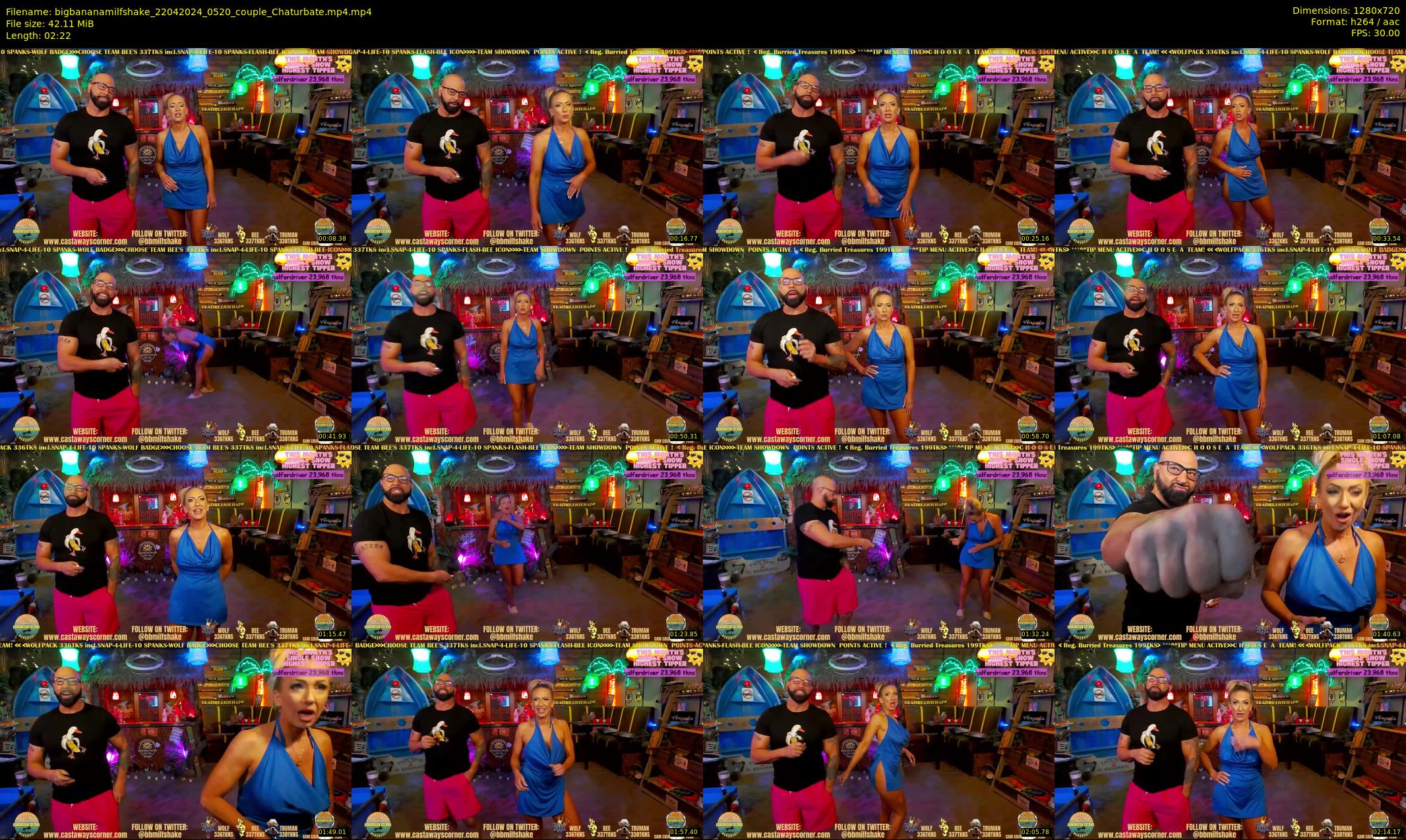 bigbananamilfshake — 3 minute Chaturbate couple cam show recording, 720p, Apr 22, 2024