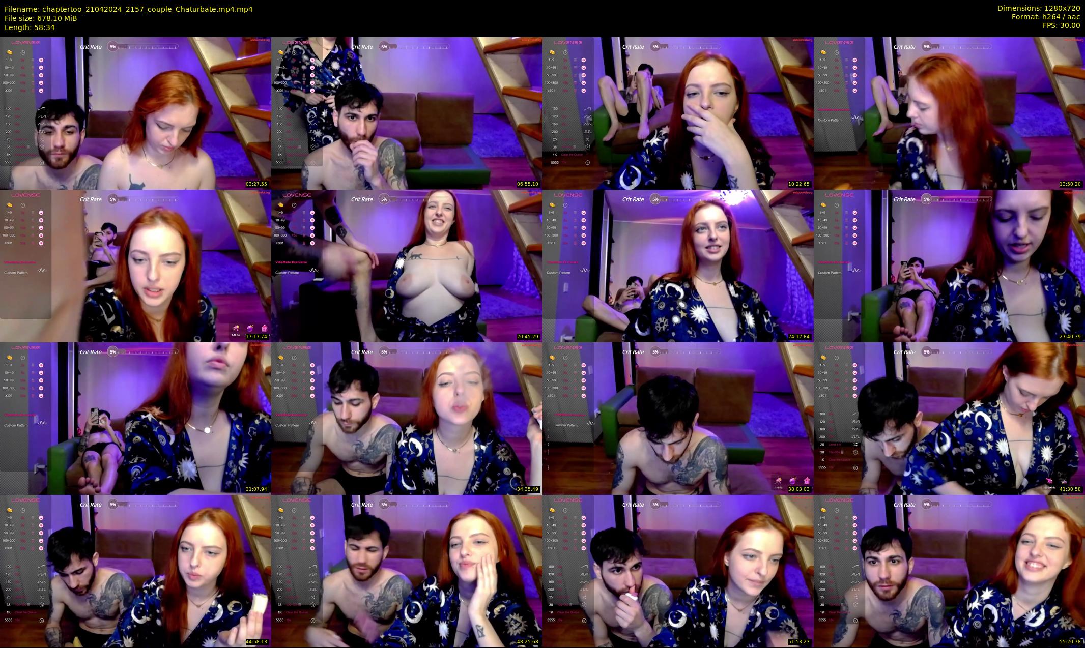 chaptertoo — 59 minute Chaturbate couple cam show recording, 720p, Apr 21, 2024