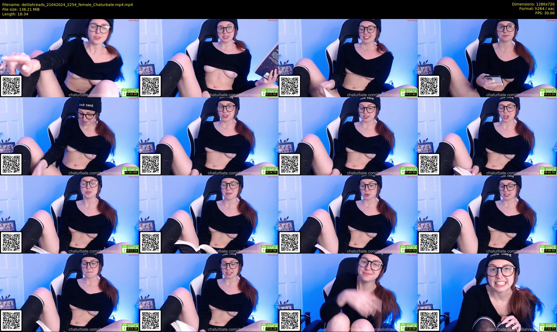 delilahreads — 19 minute Chaturbate female cam show recording, 720p, Apr 21, 2024