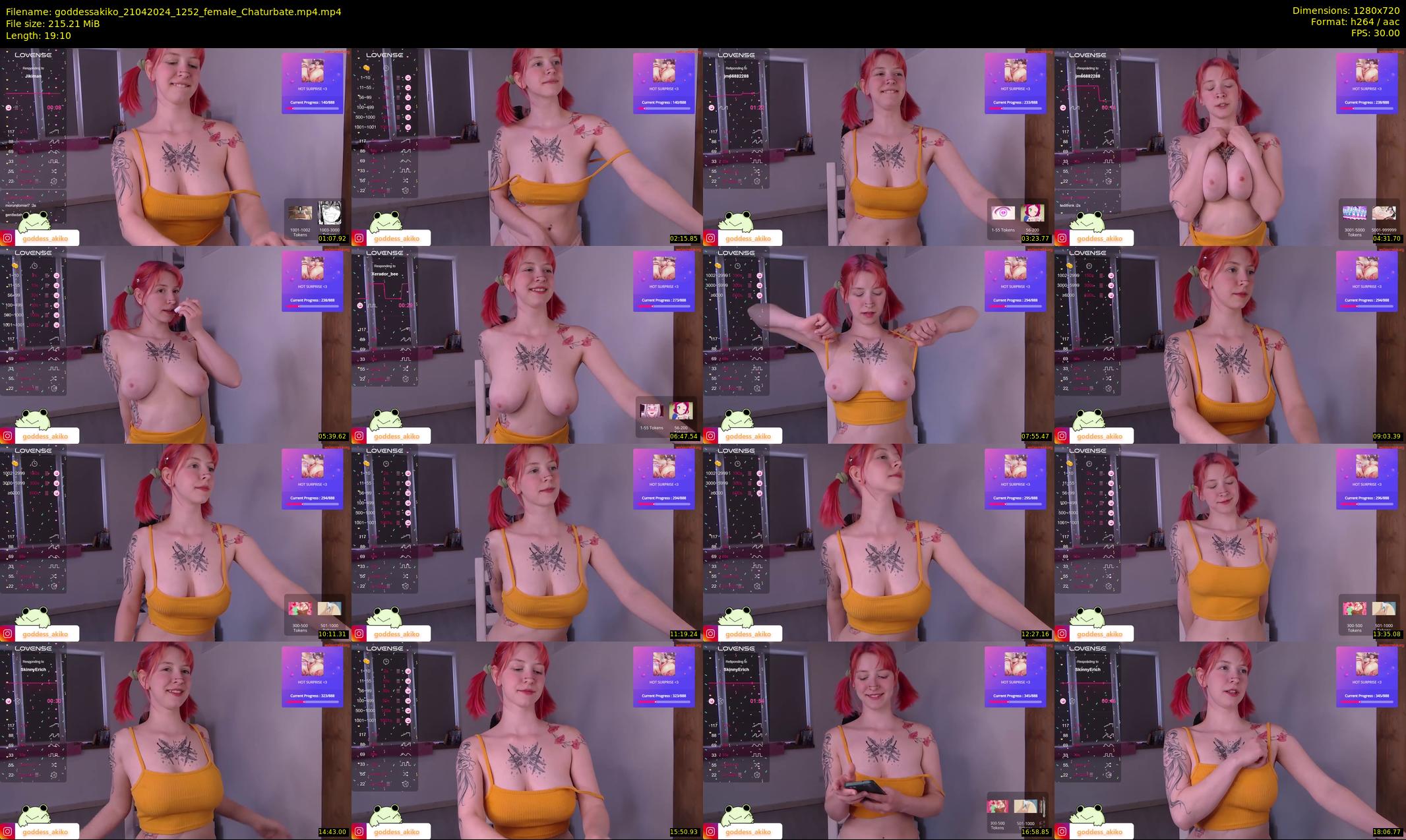 goddessakiko — 20 minute Chaturbate female cam show recording, 720p, Apr 21, 2024