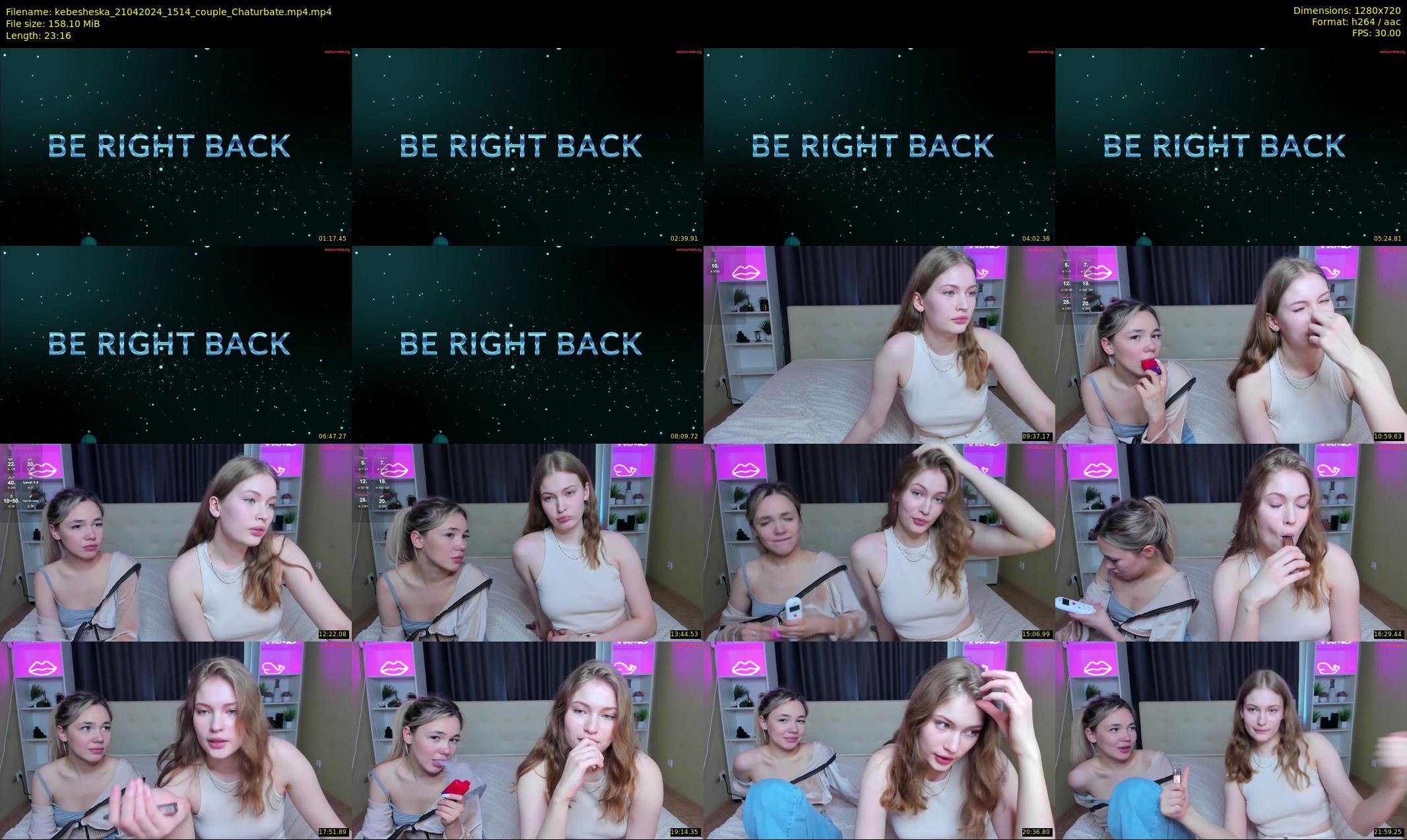 kebesheska — 24 minute Chaturbate couple cam show recording, 720p, Apr 21, 2024