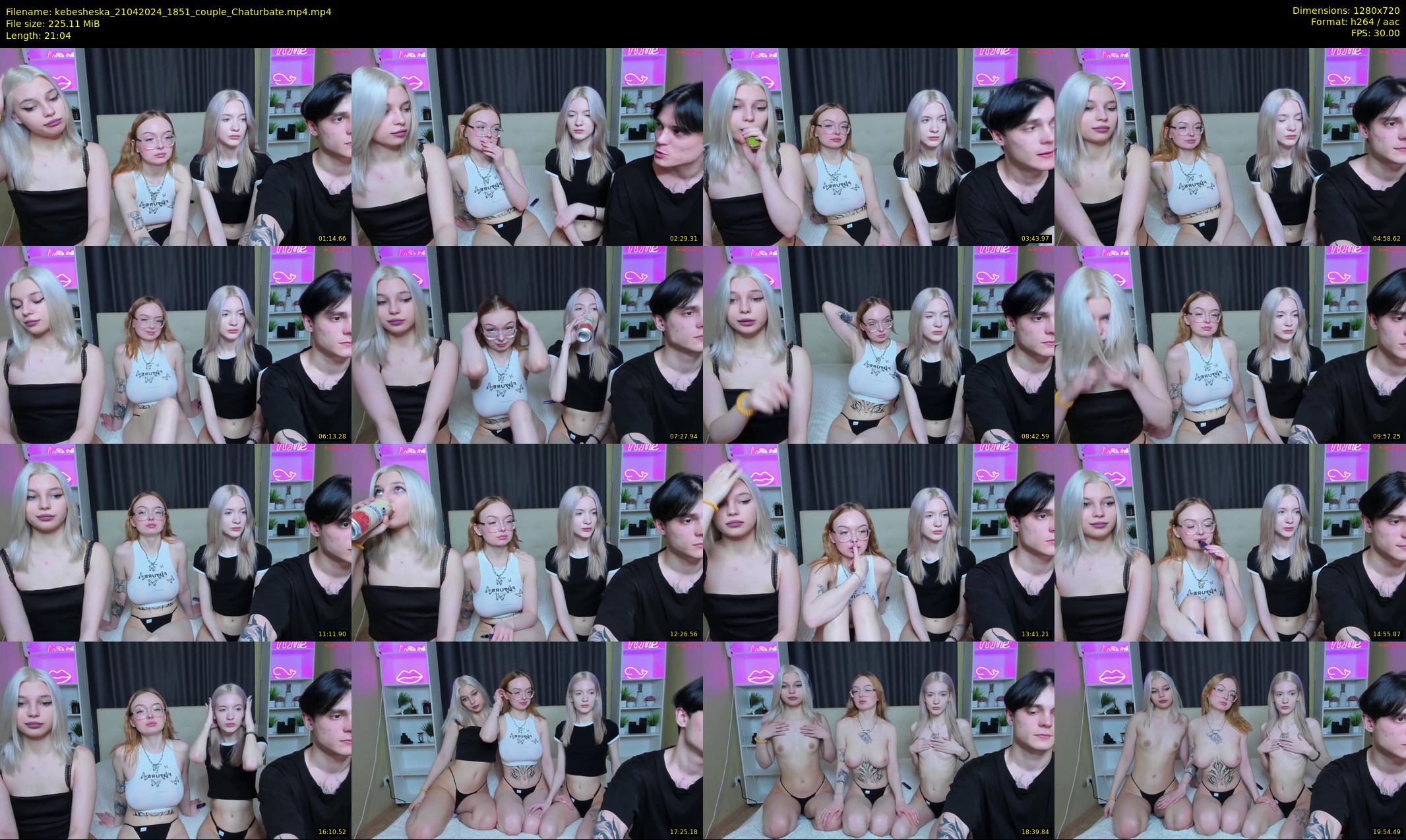 kebesheska — 22 minute Chaturbate couple cam show recording, 720p, Apr 21, 2024