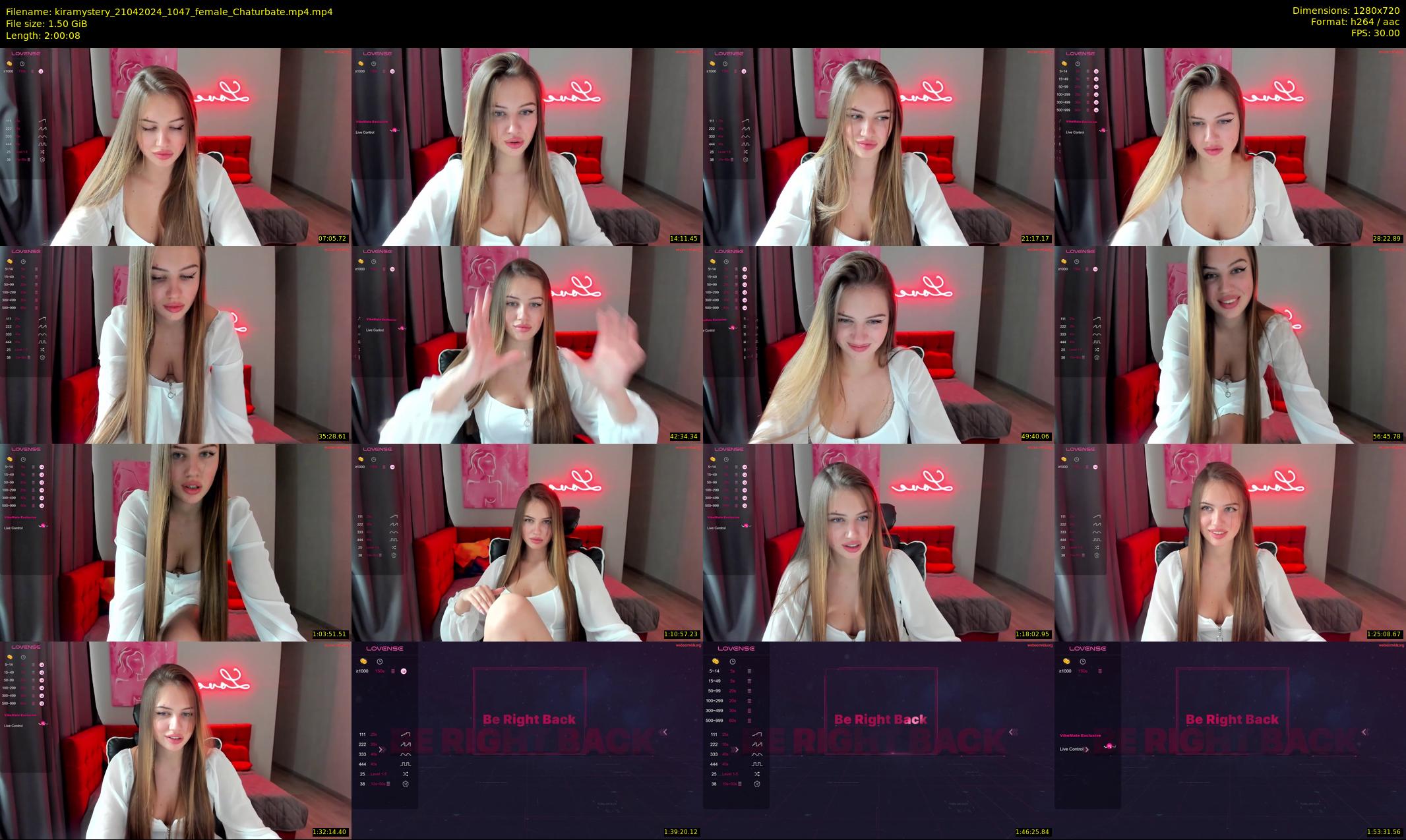 kiramystery — 121 minute Chaturbate female cam show recording, 720p, Apr 21, 2024