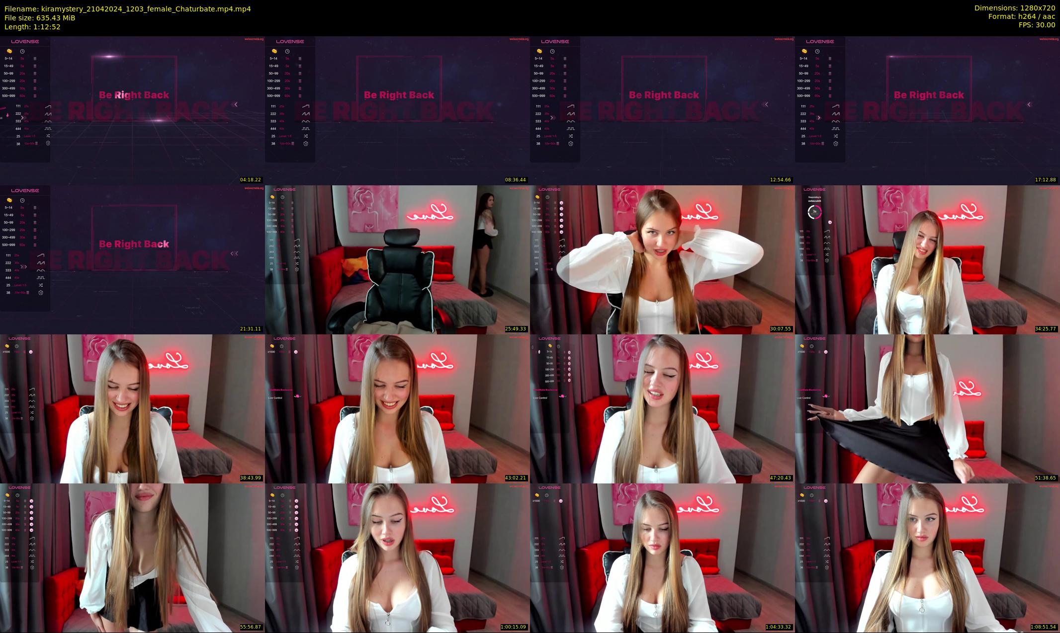 kiramystery — 73 minute Chaturbate female cam show recording, 720p, Apr 21, 2024