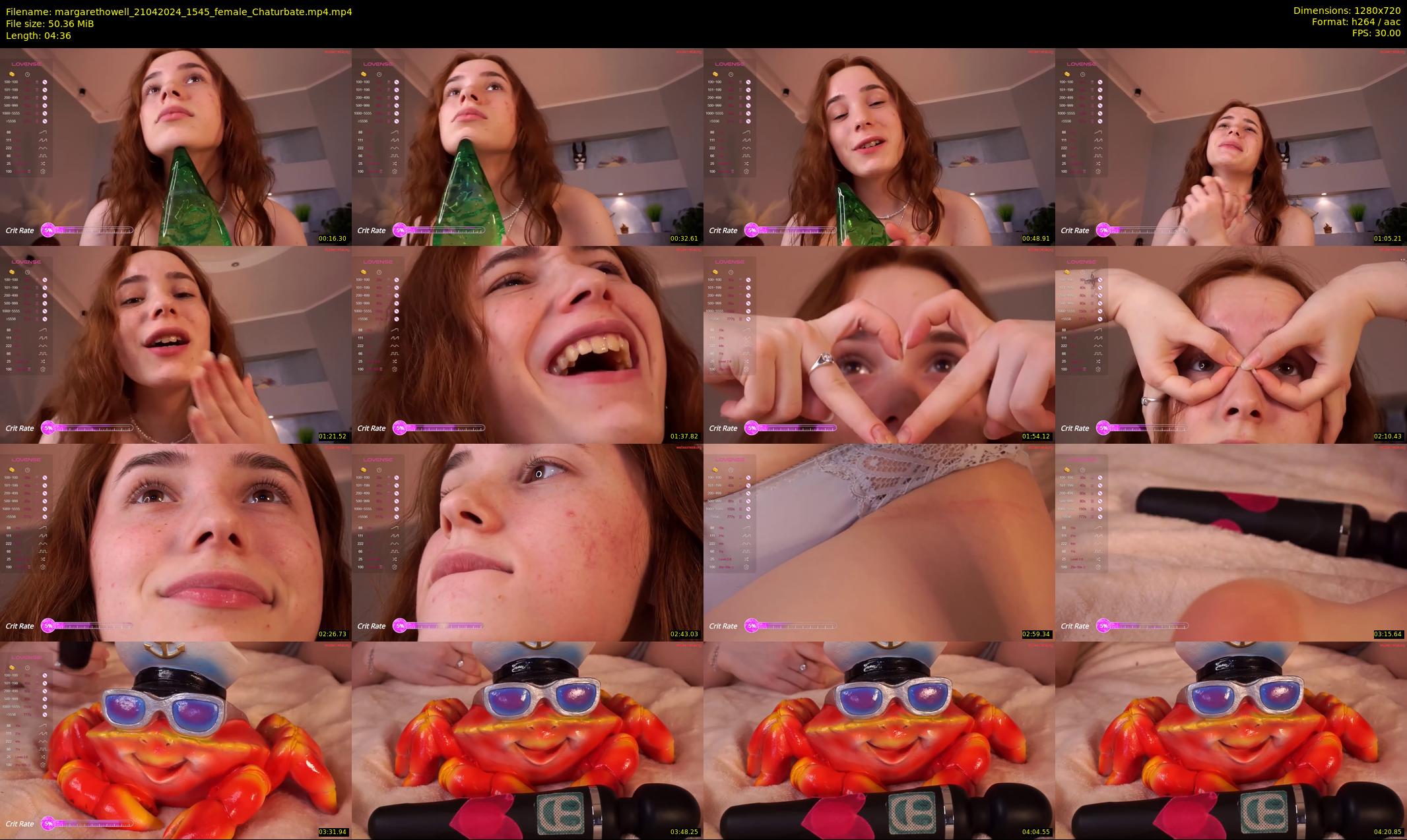 margarethowell — 5 minute Chaturbate female cam show recording, 720p, Apr 21, 2024
