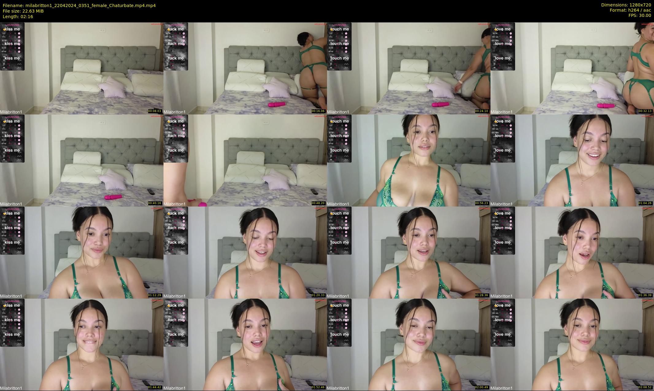 milabritton1 — 3 minute Chaturbate female cam show recording, 720p, Apr 22, 2024