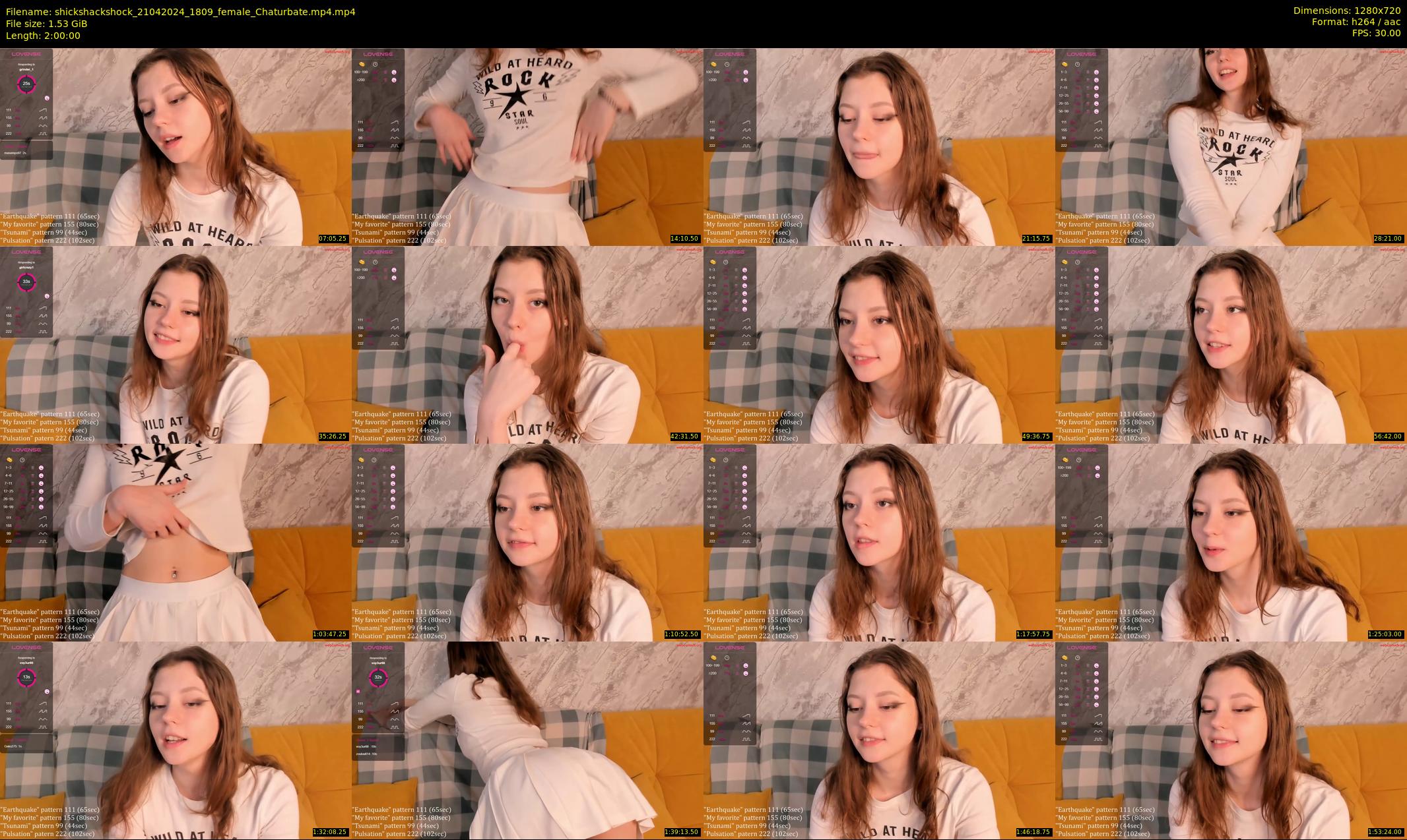 shickshackshock — 120 minute Chaturbate female cam show recording, 720p, Apr 21, 2024