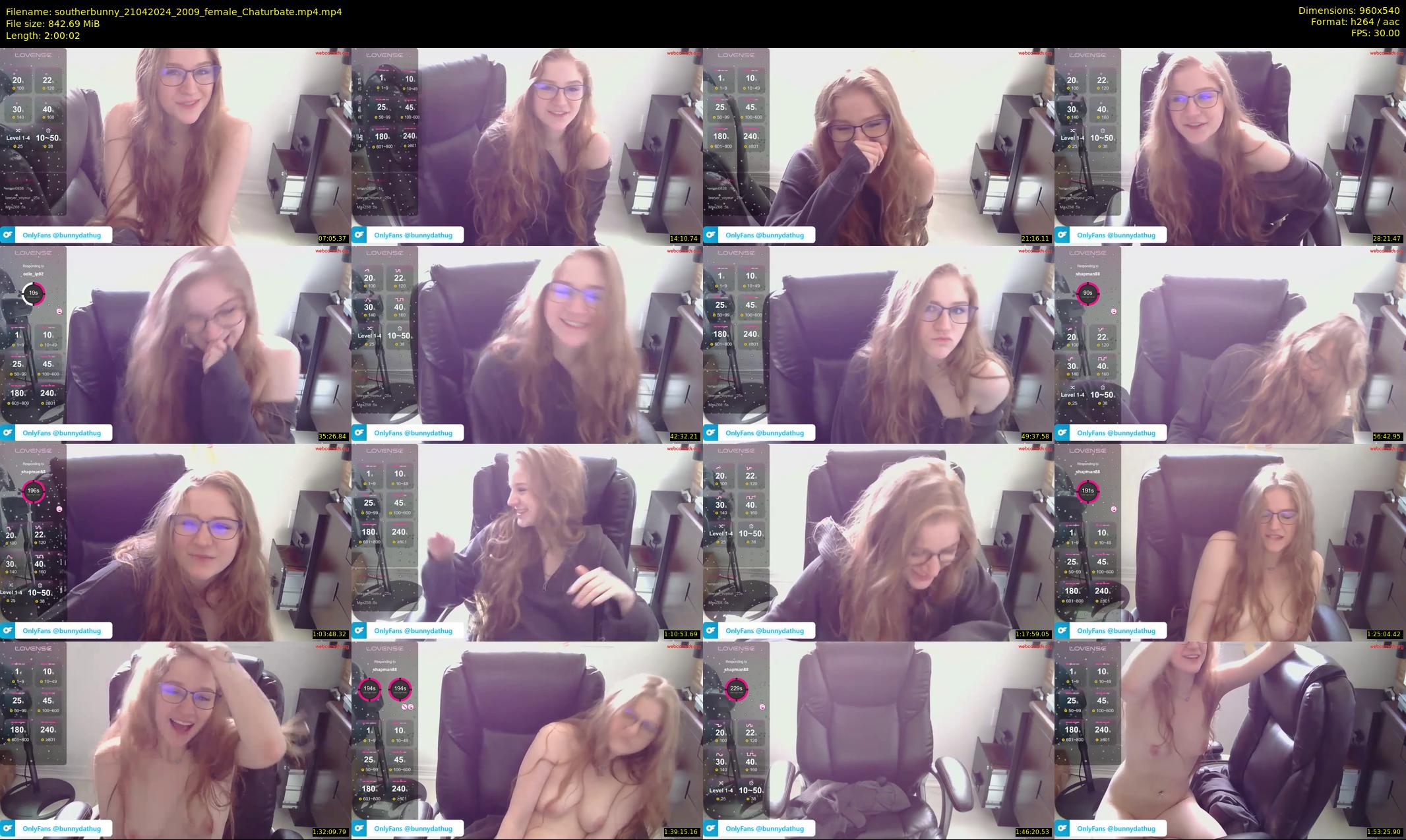 southerbunny — 121 minute Chaturbate female cam show recording, 480p, Apr 21, 2024