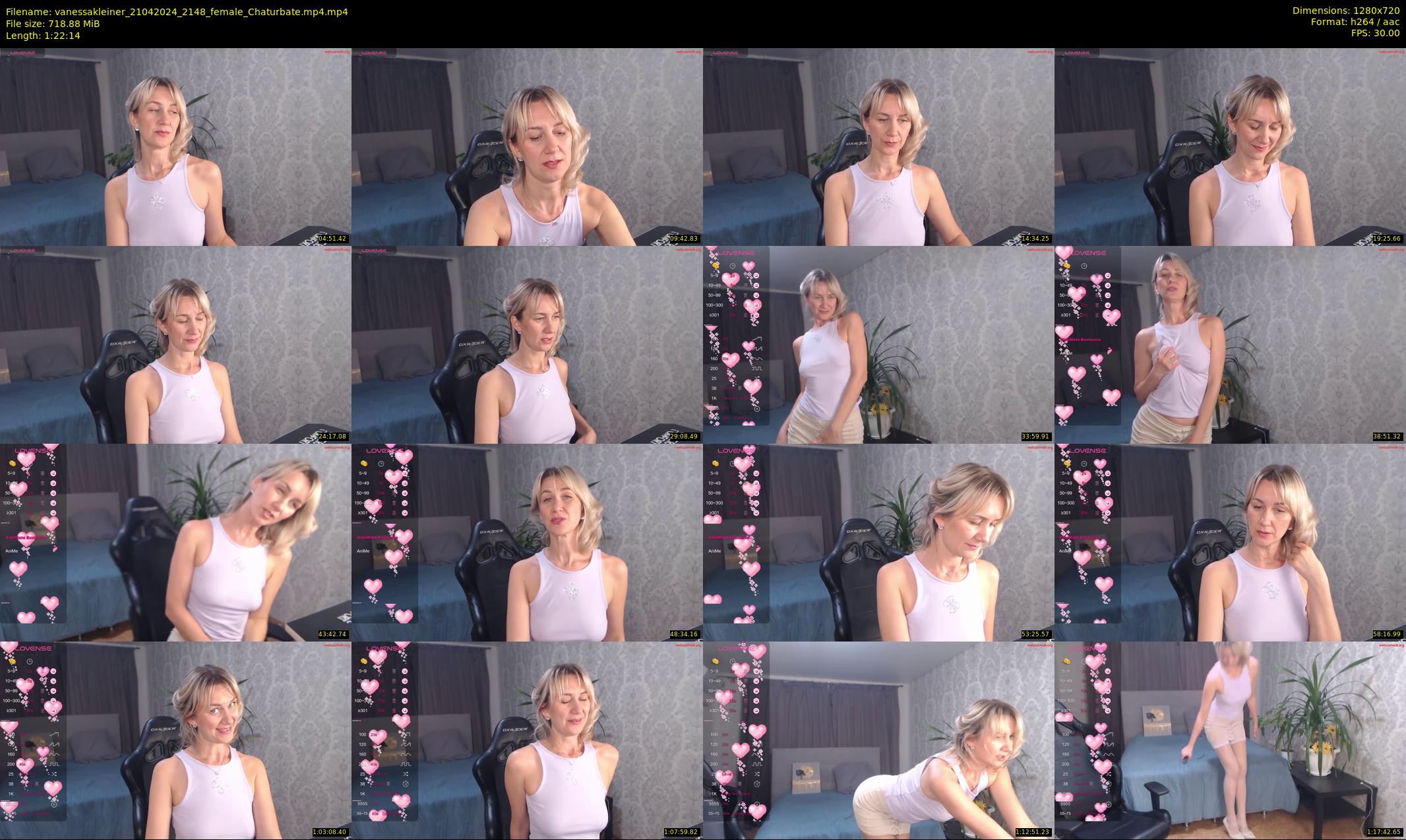 vanessakleiner — 83 minute Chaturbate female cam show recording, 720p, Apr 21, 2024