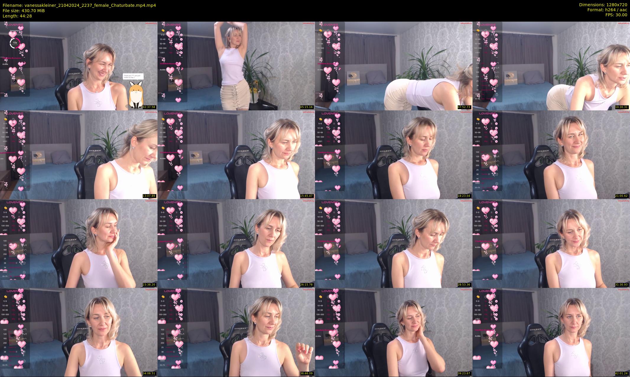vanessakleiner — 45 minute Chaturbate female cam show recording, 720p, Apr 21, 2024
