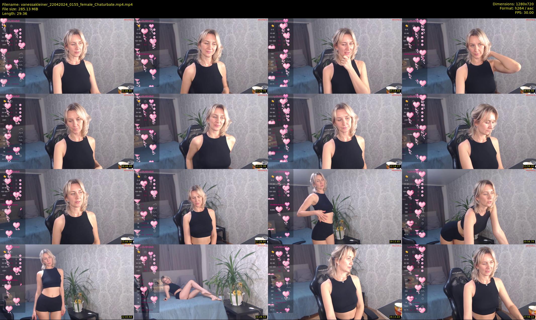 vanessakleiner — 30 minute Chaturbate female cam show recording, 720p, Apr 22, 2024