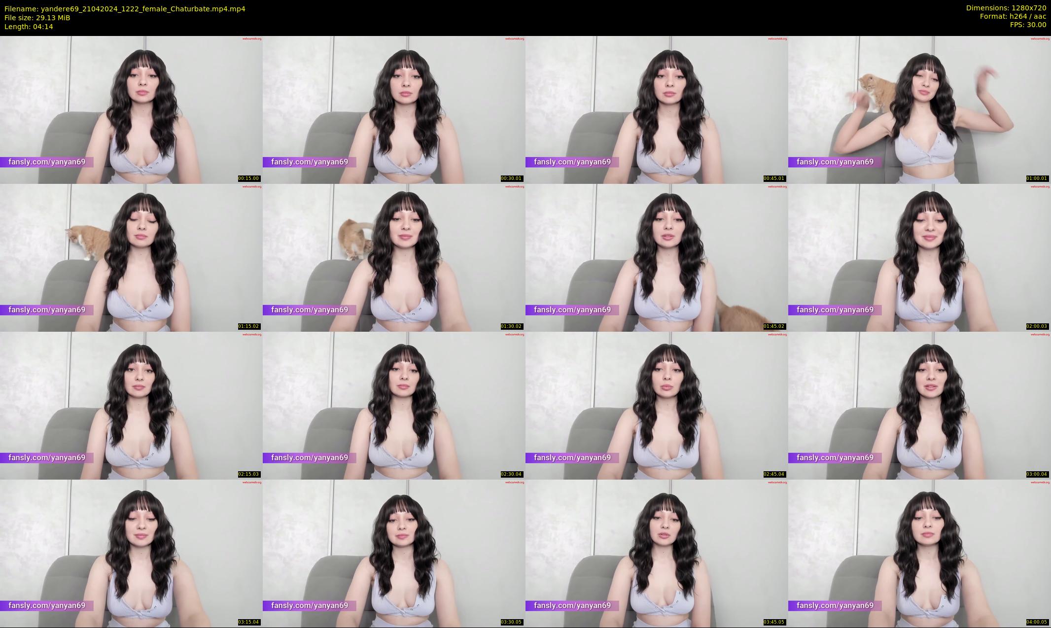 yandere69 — 5 minute Chaturbate female cam show recording, 720p, Apr 21, 2024