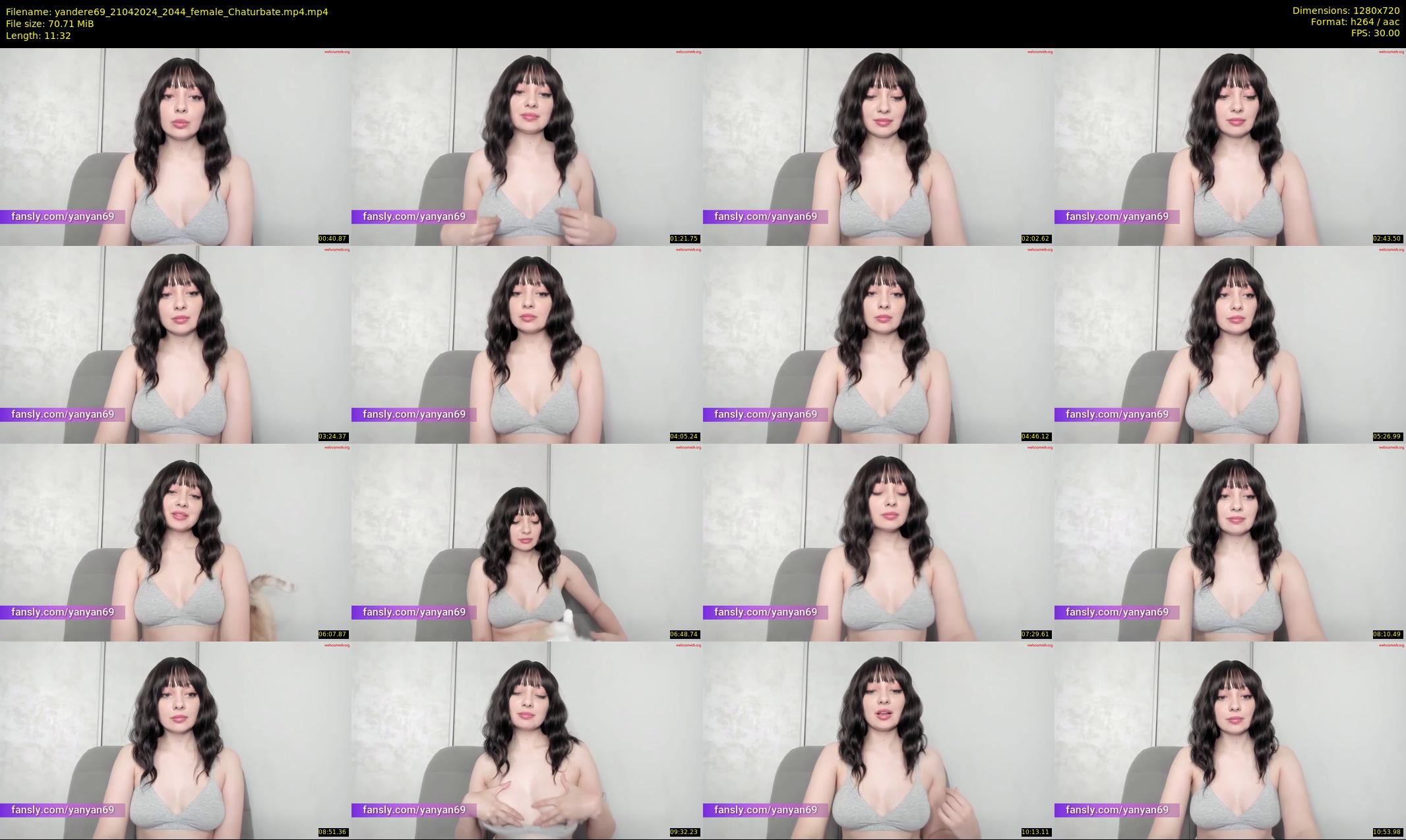 yandere69 — 12 minute Chaturbate female cam show recording, 720p, Apr 21, 2024
