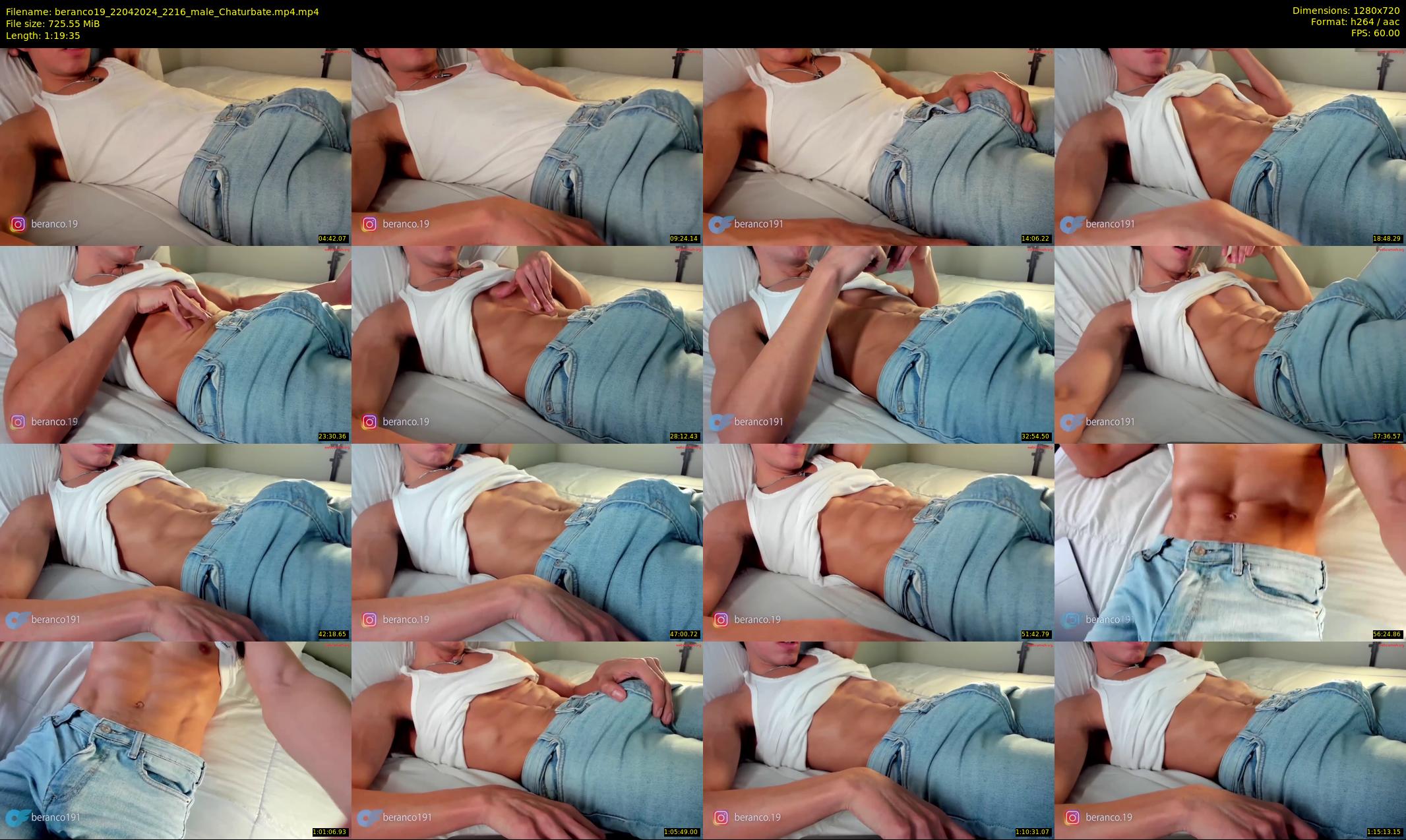 beranco19 — 80 minute Chaturbate male cam show recording, 720p, Apr 22, 2024