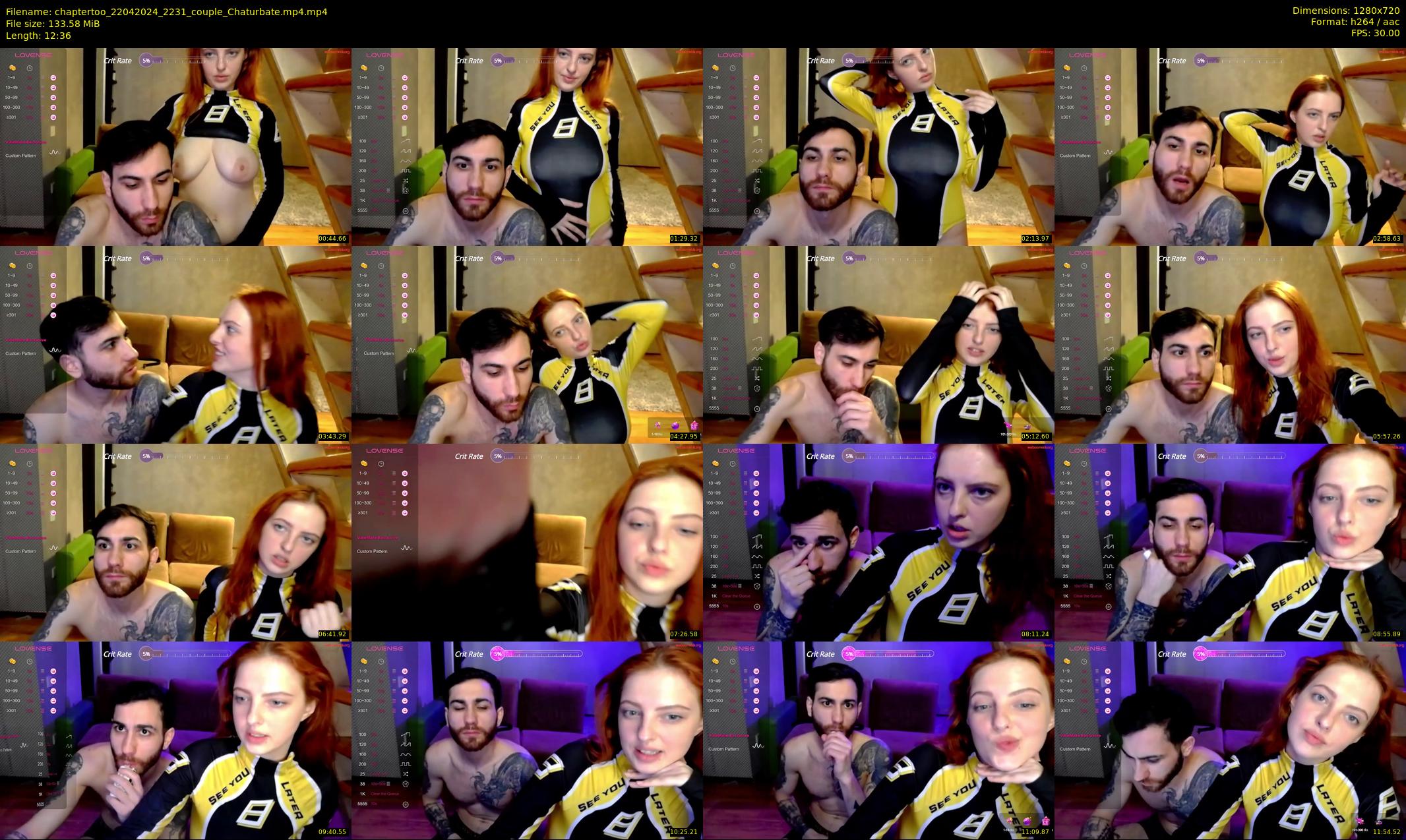 chaptertoo — 13 minute Chaturbate couple cam show recording, 720p, Apr 22, 2024