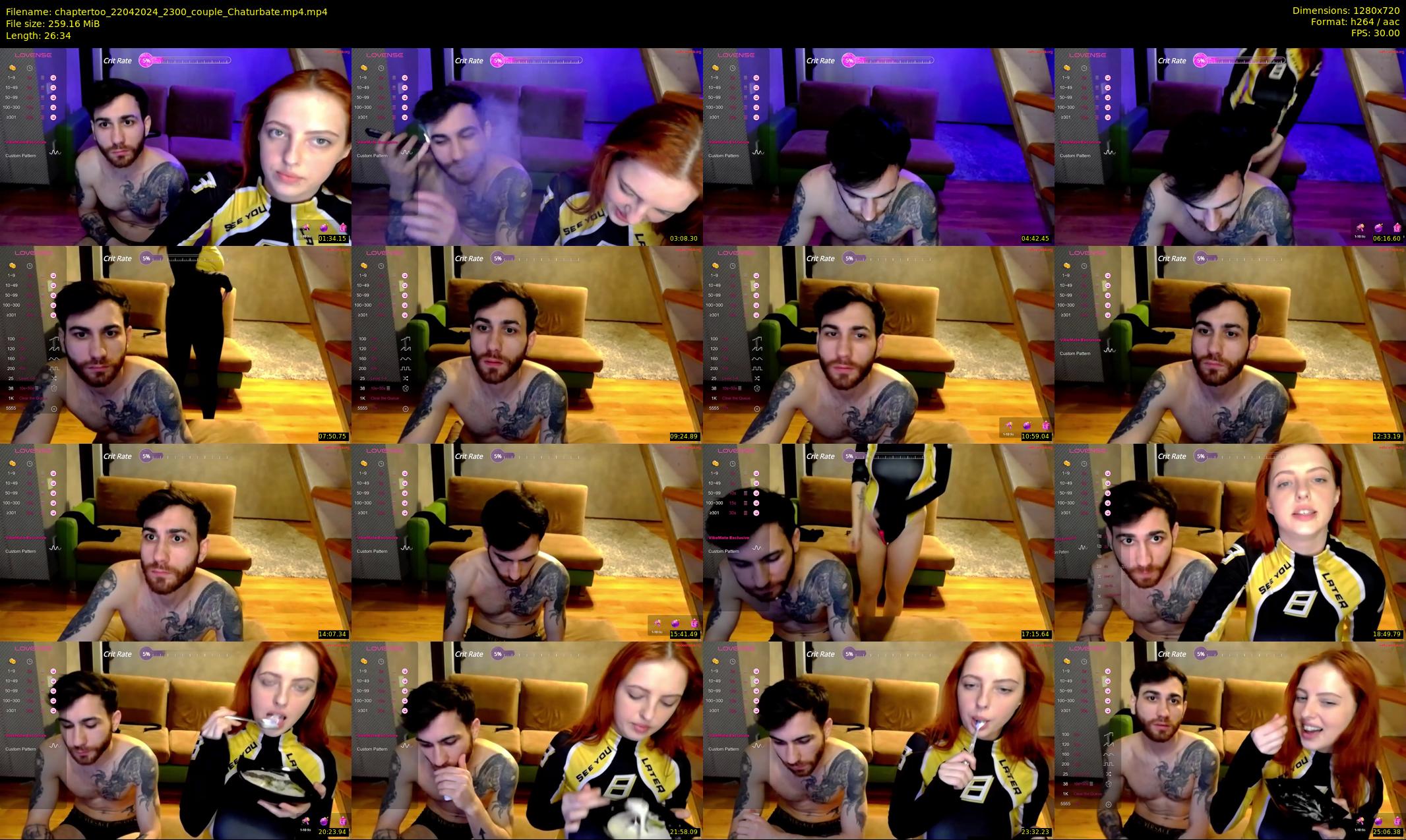 chaptertoo — 27 minute Chaturbate couple cam show recording, 720p, Apr 22, 2024