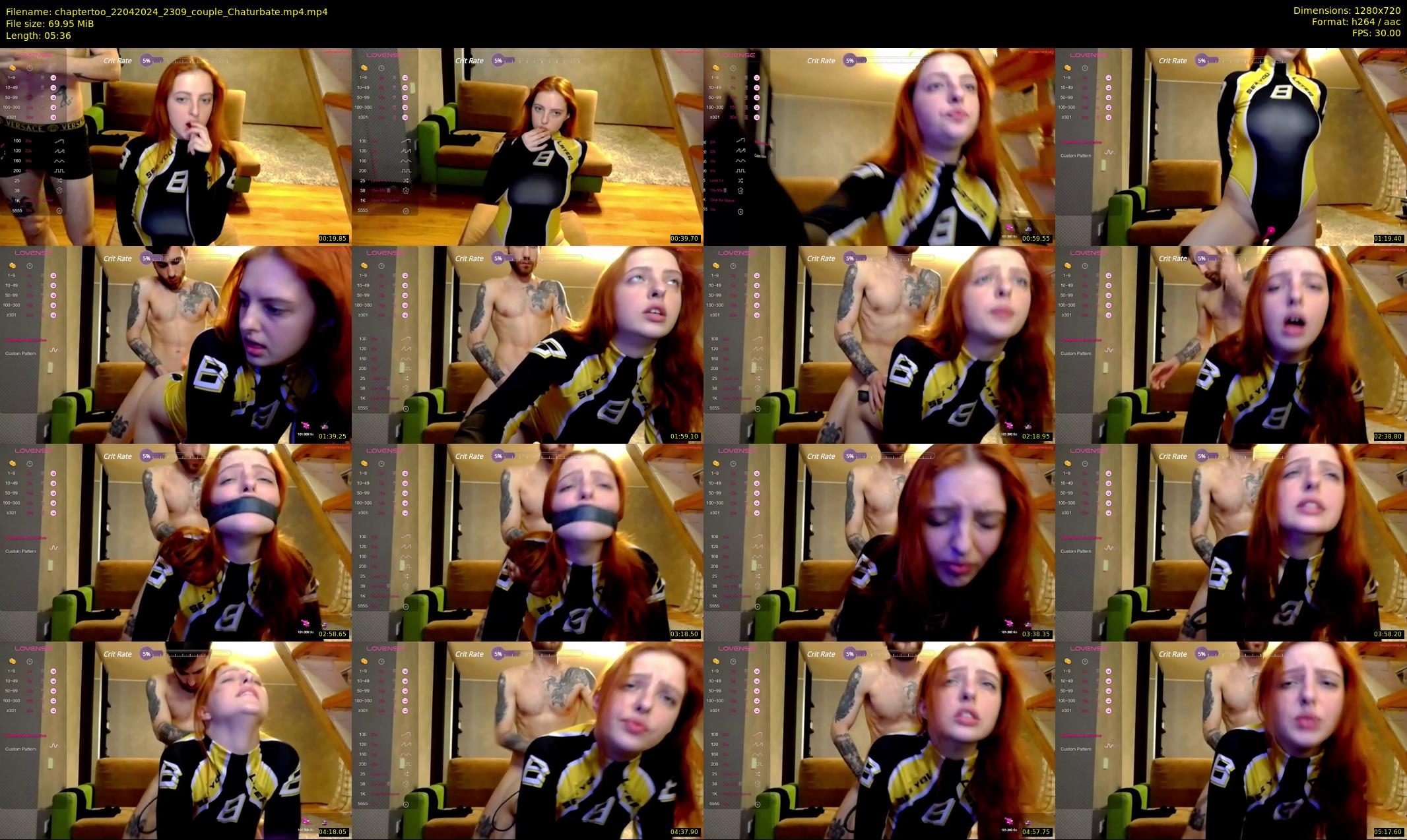 chaptertoo — 6 minute Chaturbate couple cam show recording, 720p, Apr 22, 2024