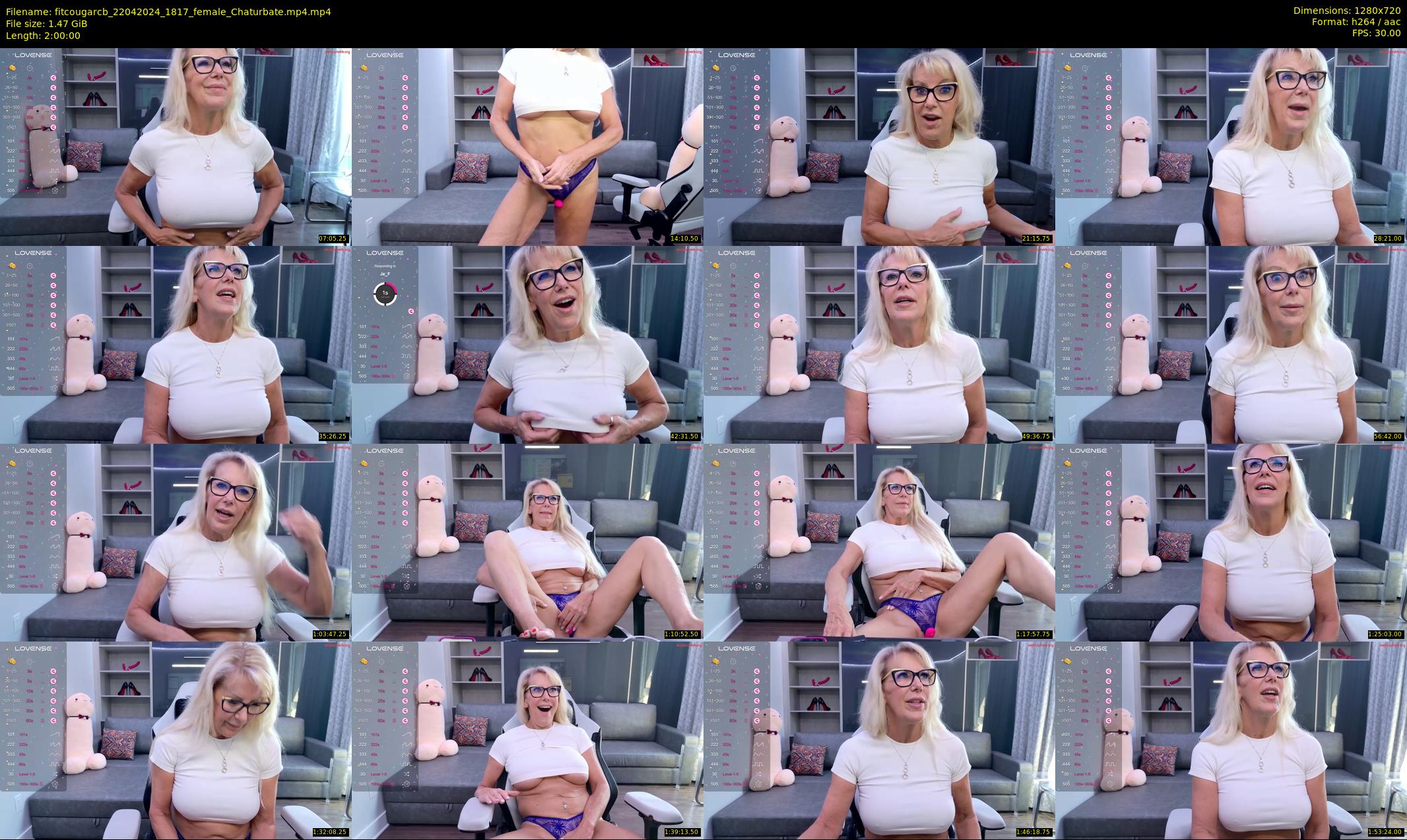 fitcougarcb — 120 minute Chaturbate female cam show recording, 720p, Apr 22, 2024