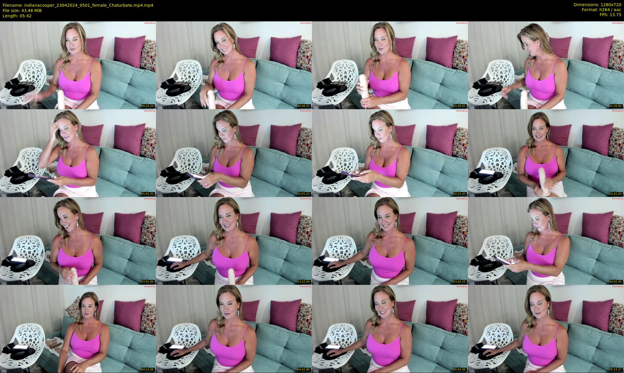 indianacooper — 6 minute Chaturbate female cam show recording, 720p, Apr 23, 2024