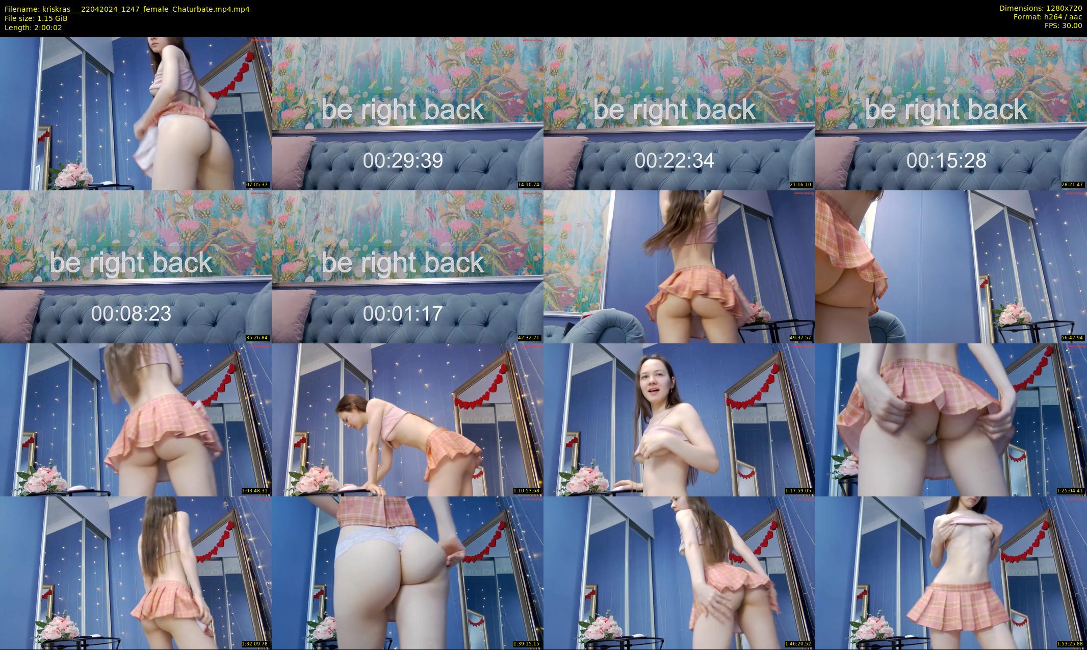 kriskras__ — 121 minute Chaturbate female cam show recording, 720p, Apr 22, 2024