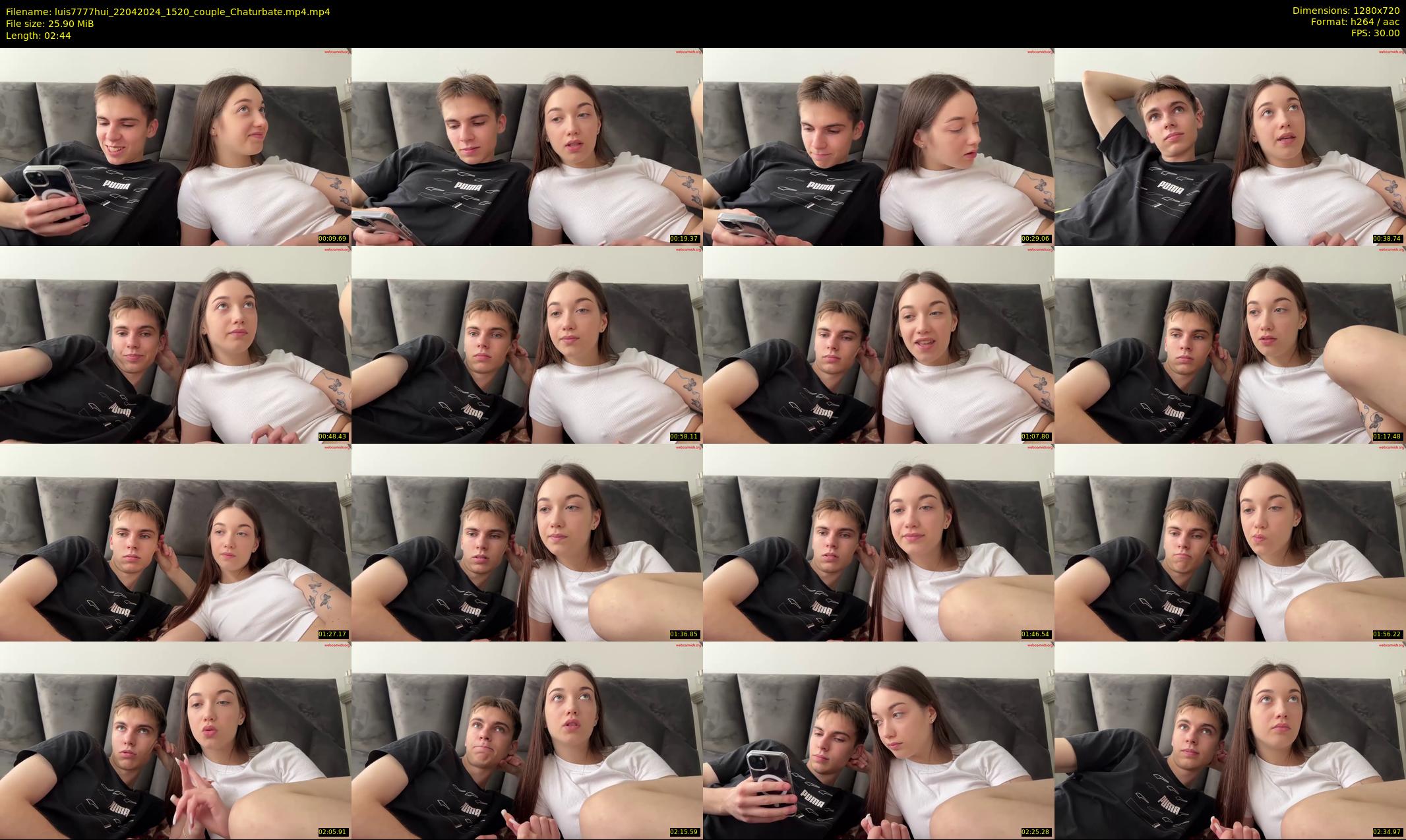 luis7777hui — 3 minute Chaturbate couple cam show recording, 720p, Apr 22, 2024