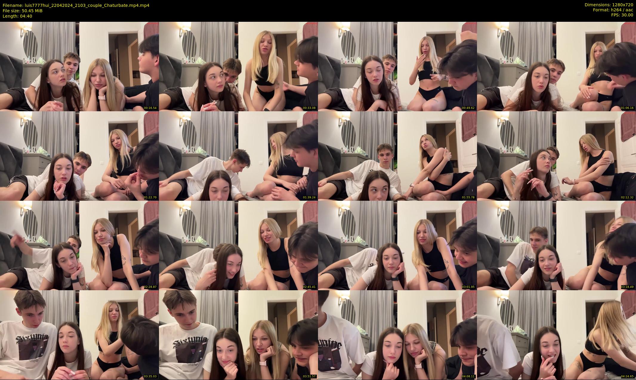 luis7777hui — 5 minute Chaturbate couple cam show recording, 720p, Apr 22, 2024