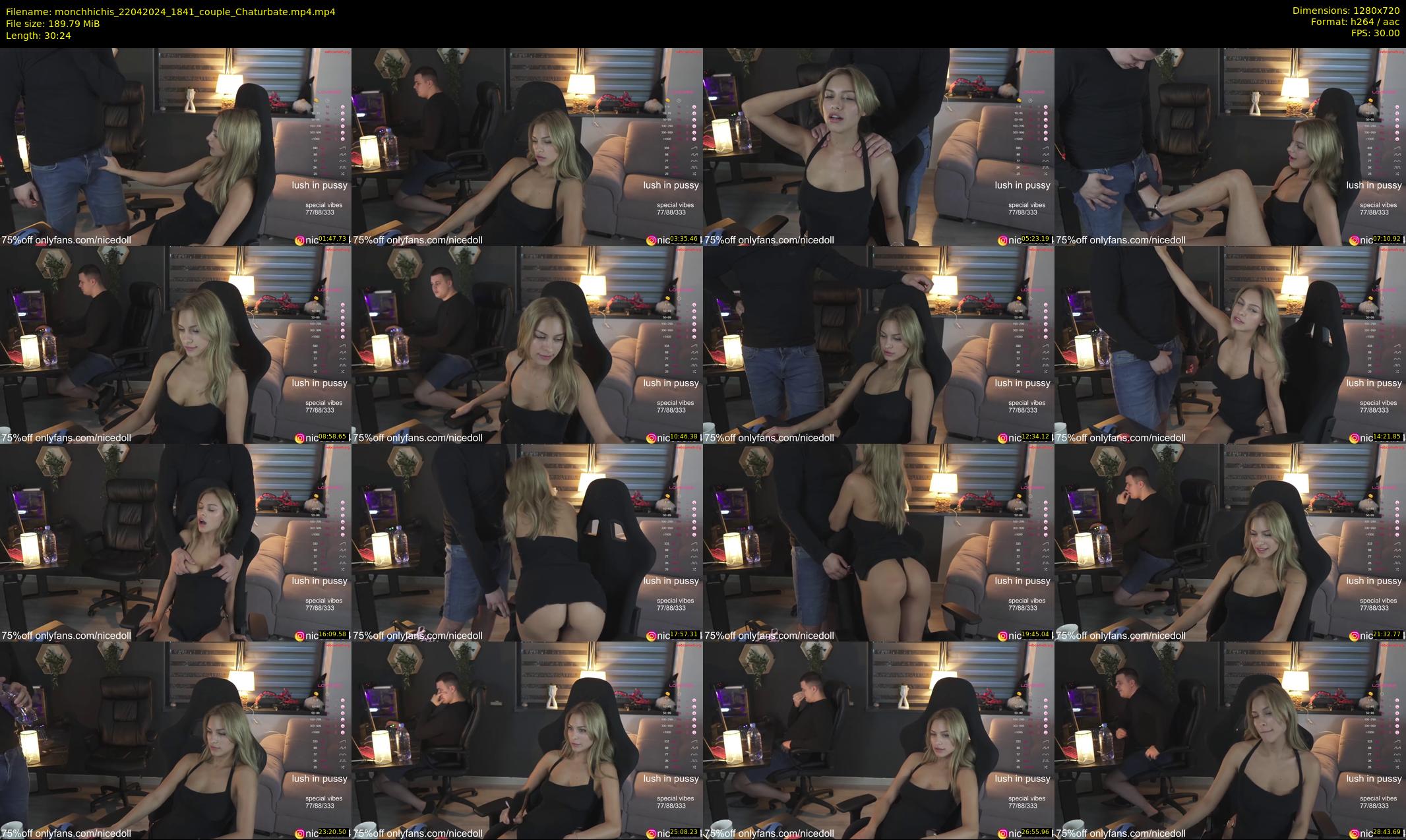 monchhichis — 31 minute Chaturbate couple cam show recording, 720p, Apr 22, 2024