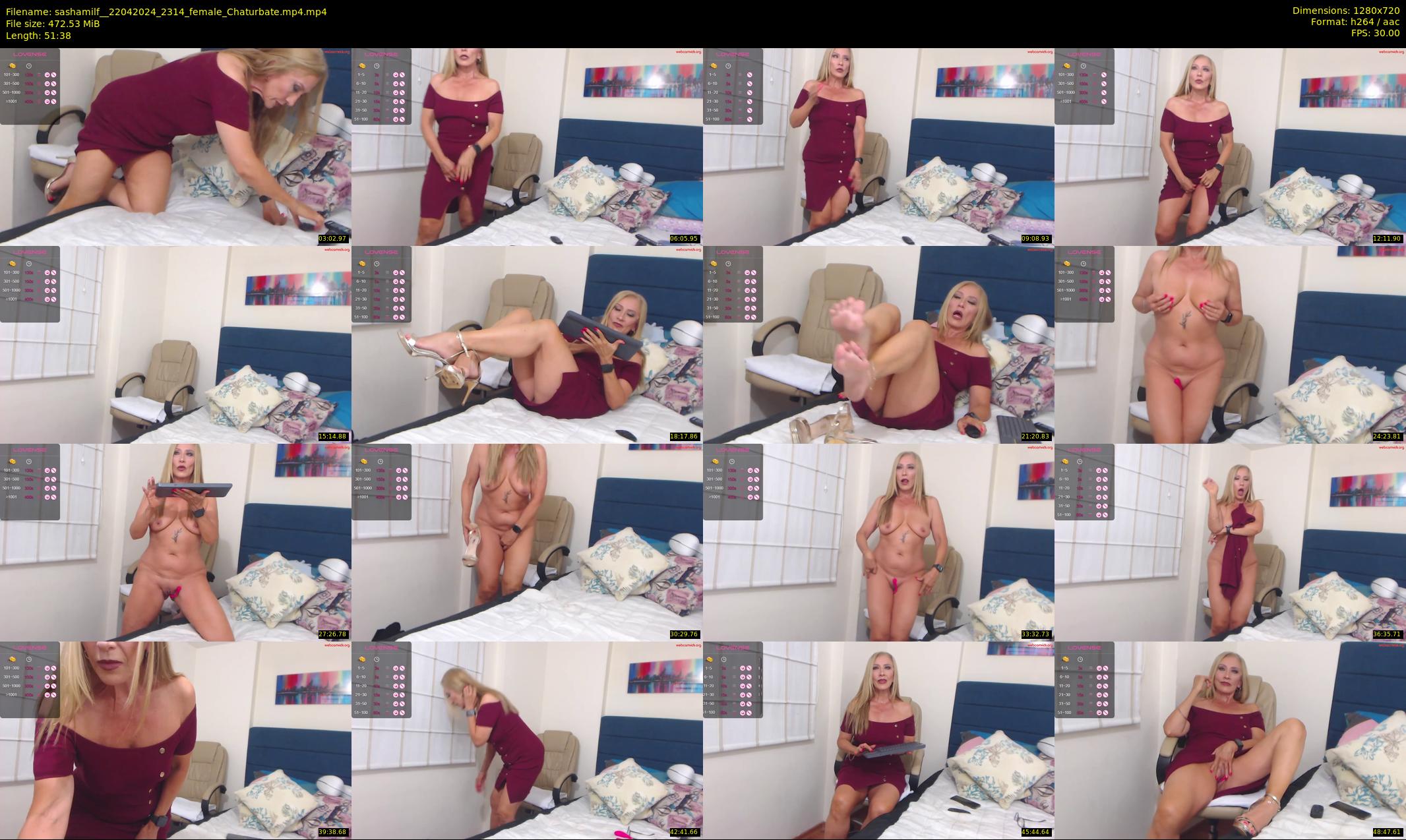 sashamilf_ — 52 minute Chaturbate female cam show recording, 720p, Apr 22, 2024