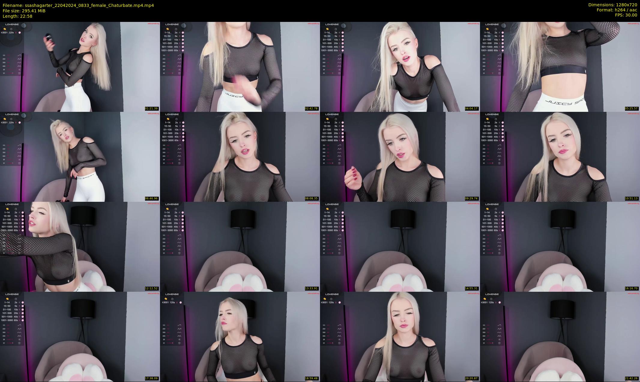 ssashagarter — 23 minute Chaturbate female cam show recording, 720p, Apr 22, 2024
