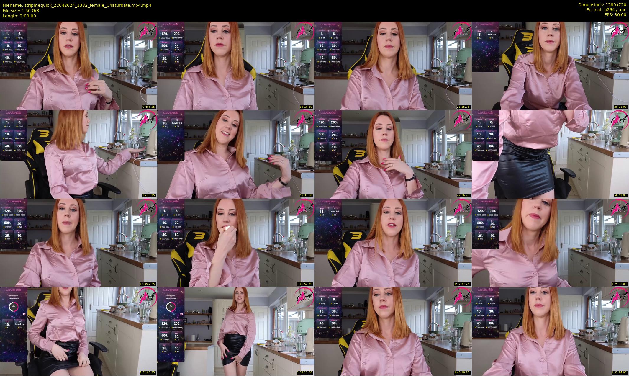 stripmequick — 120 minute Chaturbate female cam show recording, 720p, Apr 22, 2024