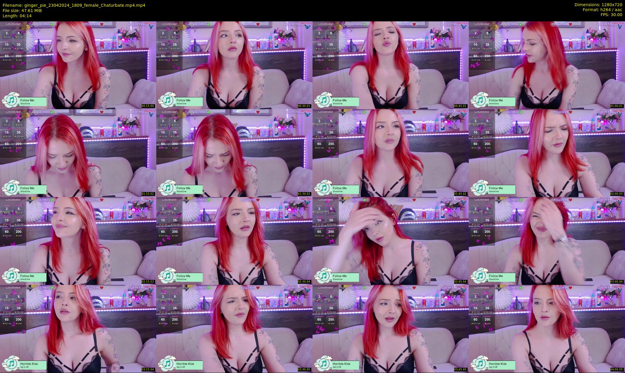 ginger_pie — 5 minute Chaturbate female cam show recording, 720p, Apr 23, 2024
