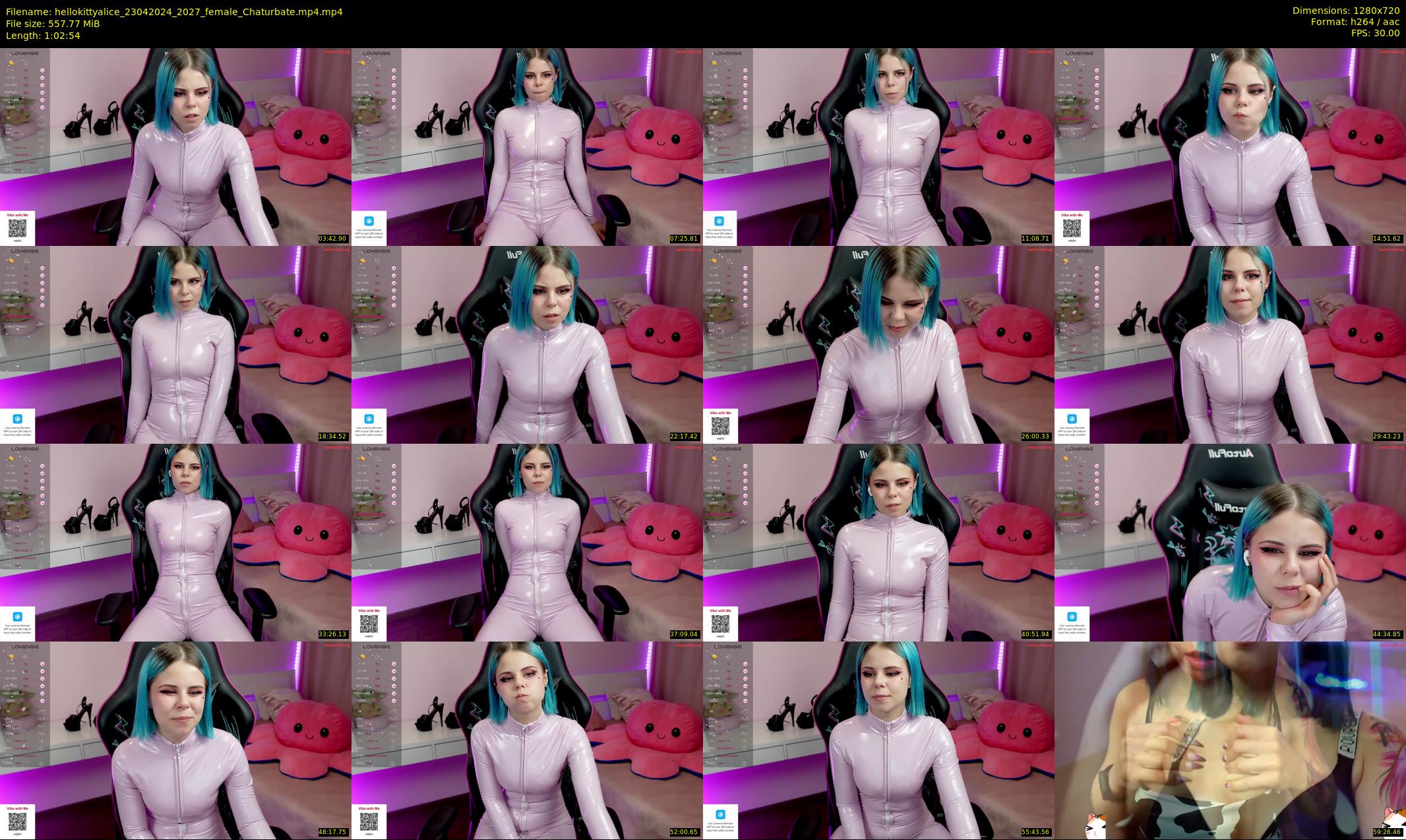 hellokittyalice — 63 minute Chaturbate female cam show recording, 720p, Apr 23, 2024