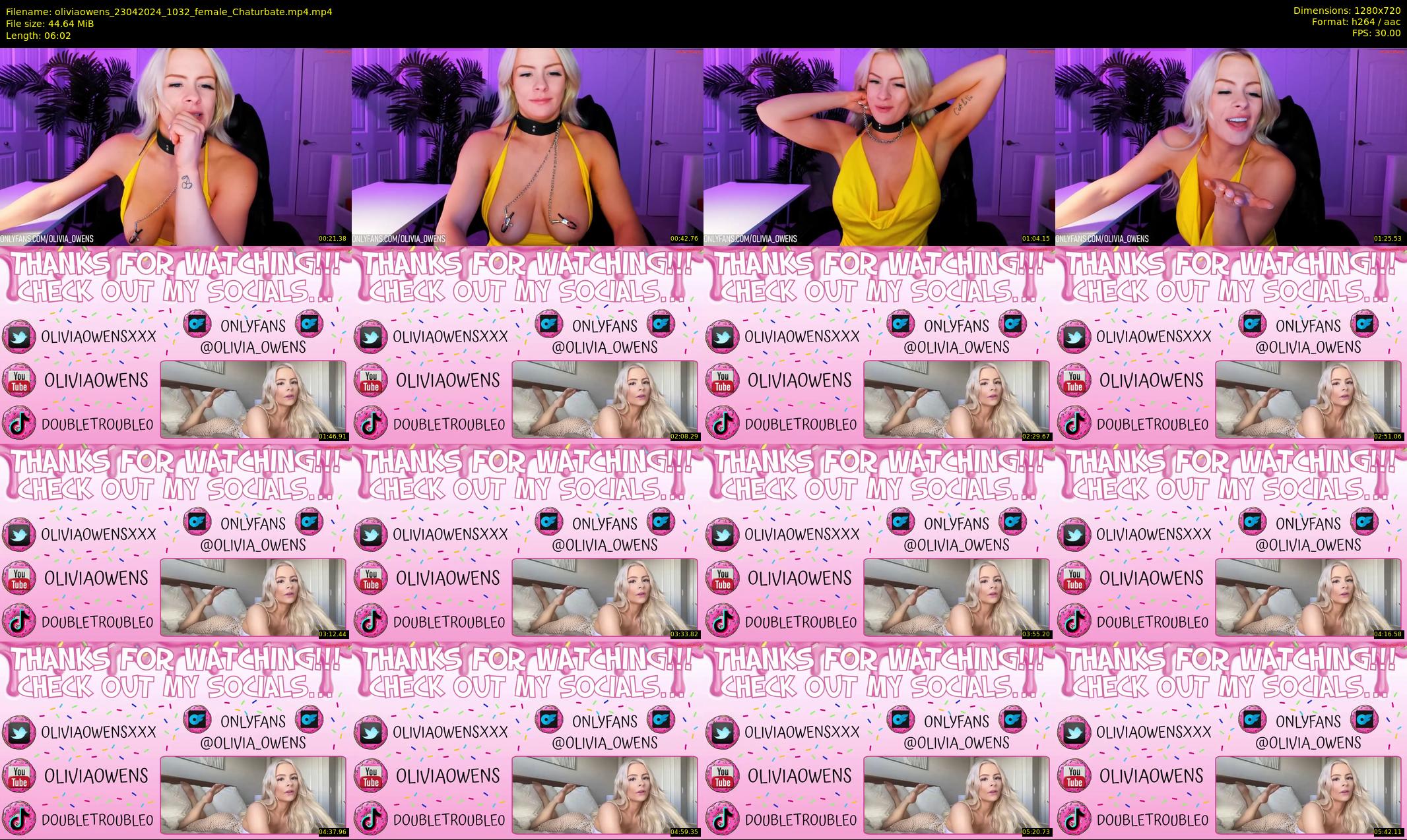 oliviaowens — 7 minute Chaturbate female cam show recording, 720p, Apr 23, 2024
