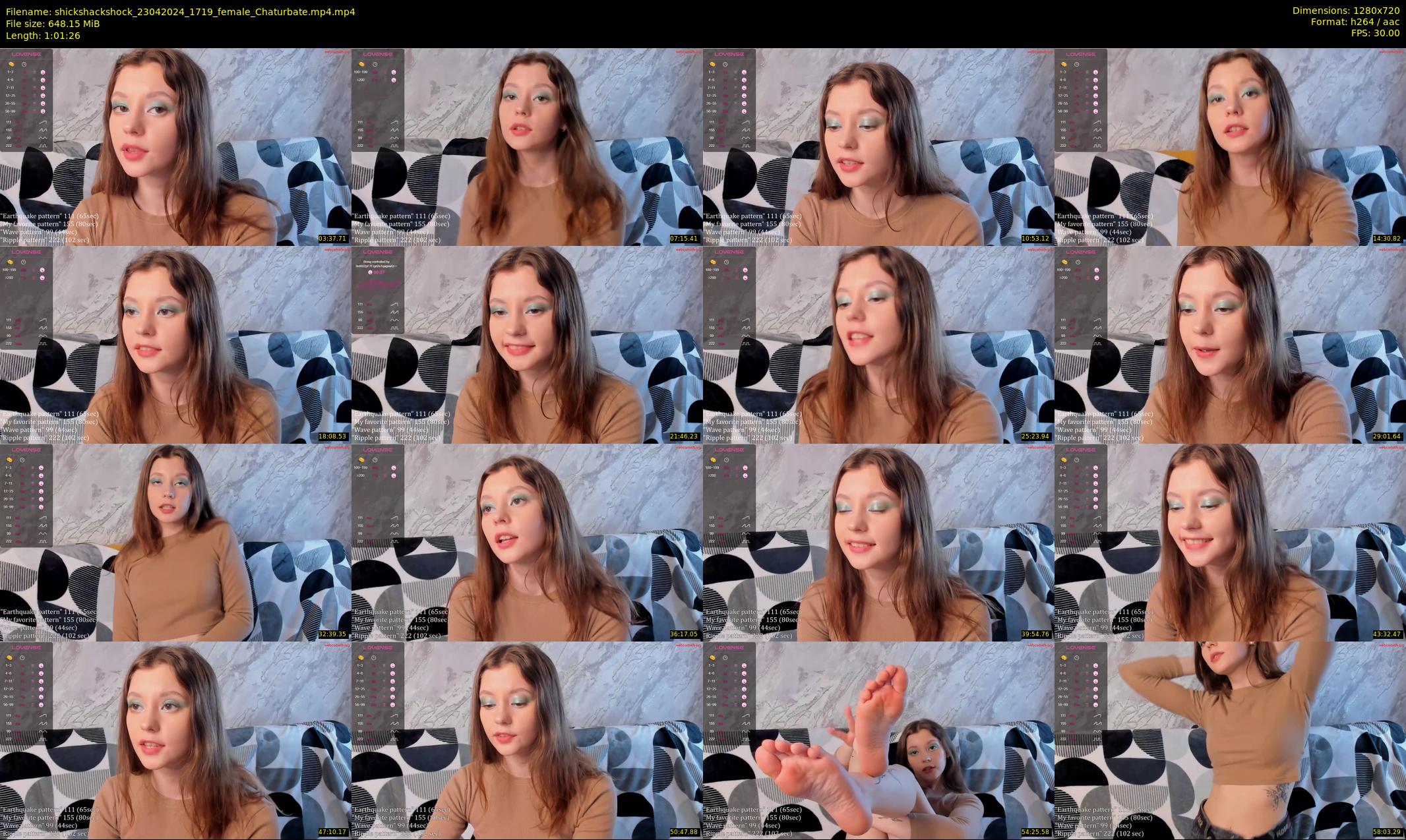 shickshackshock — 62 minute Chaturbate female cam show recording, 720p, Apr 23, 2024