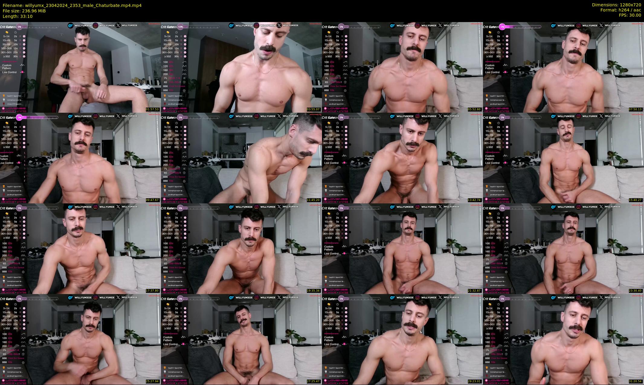 willyumx — 34 minute Chaturbate male cam show recording, 720p, Apr 23, 2024
