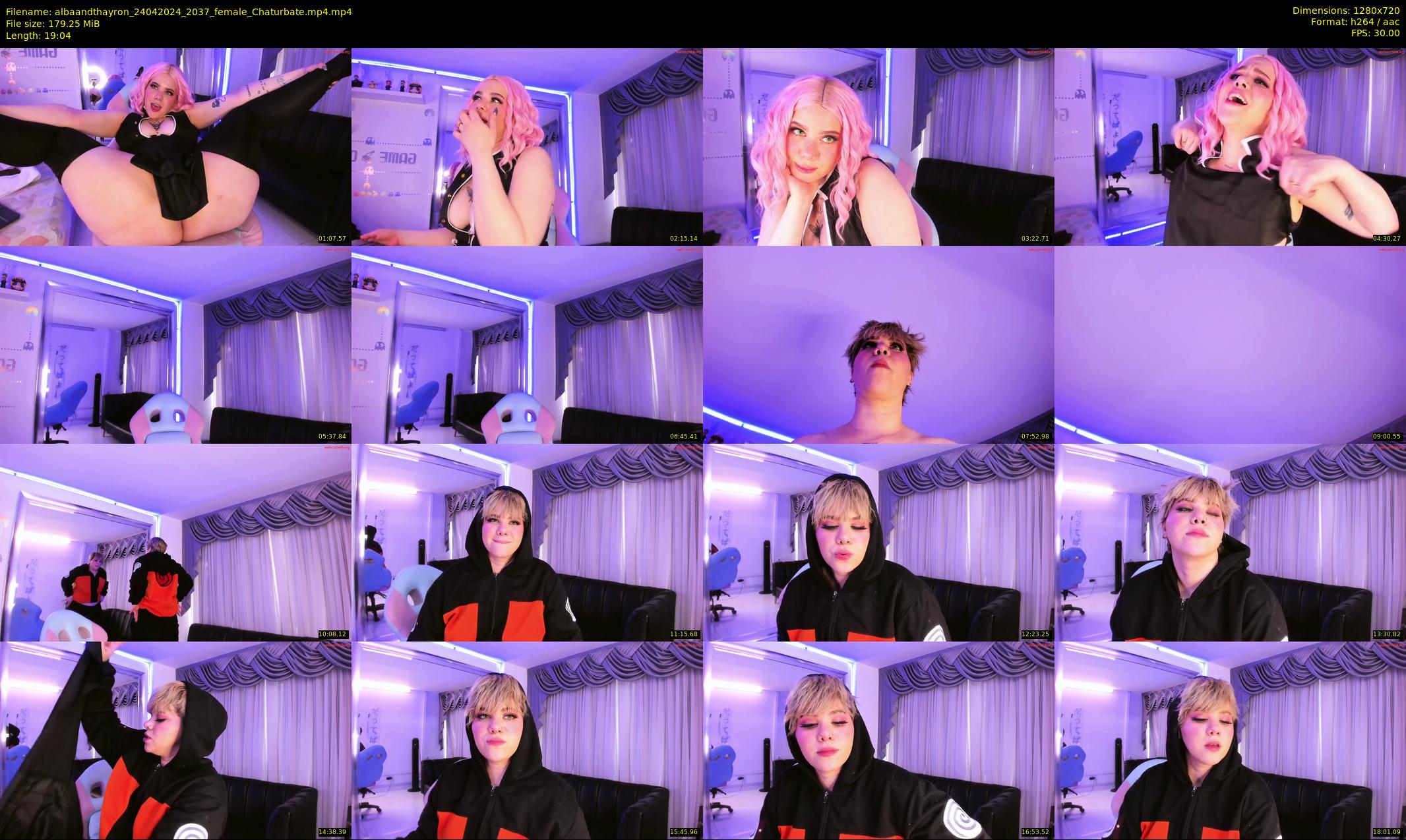 albaandthayron — 20 minute Chaturbate couple cam show recording, 720p, Apr 24, 2024