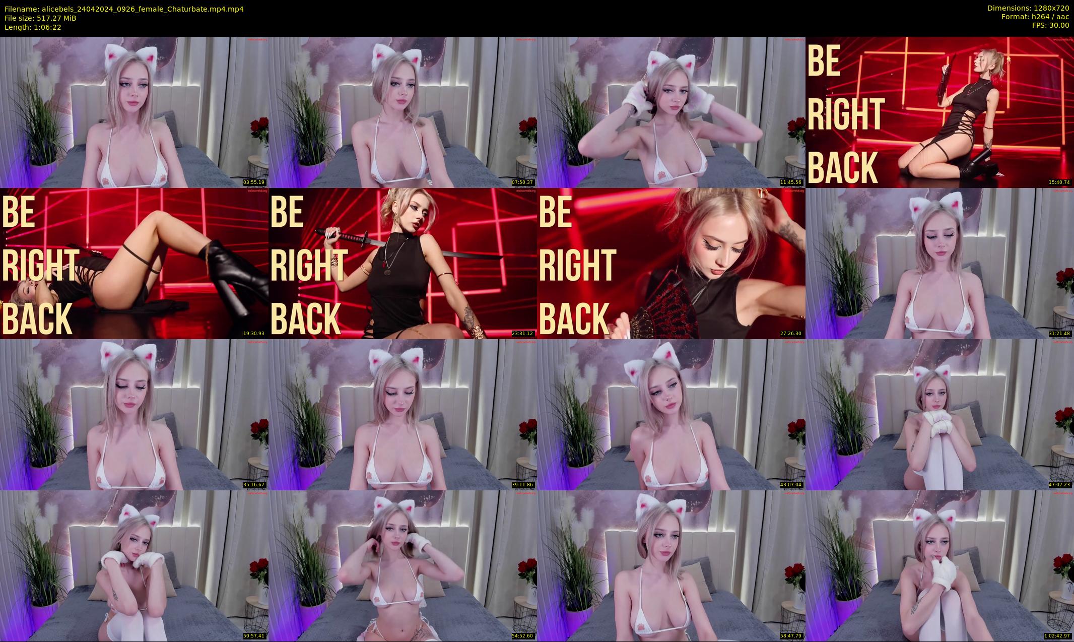 alicebels — 67 minute Chaturbate female cam show recording, 720p, Apr 24, 2024