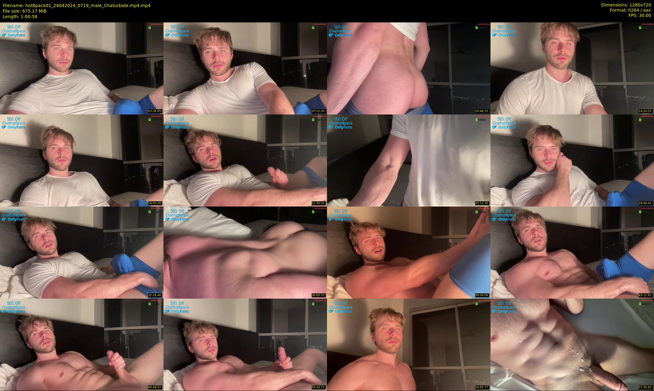 hot8pack01 — 61 minute Chaturbate male cam show recording, 720p, Apr 24, 2024