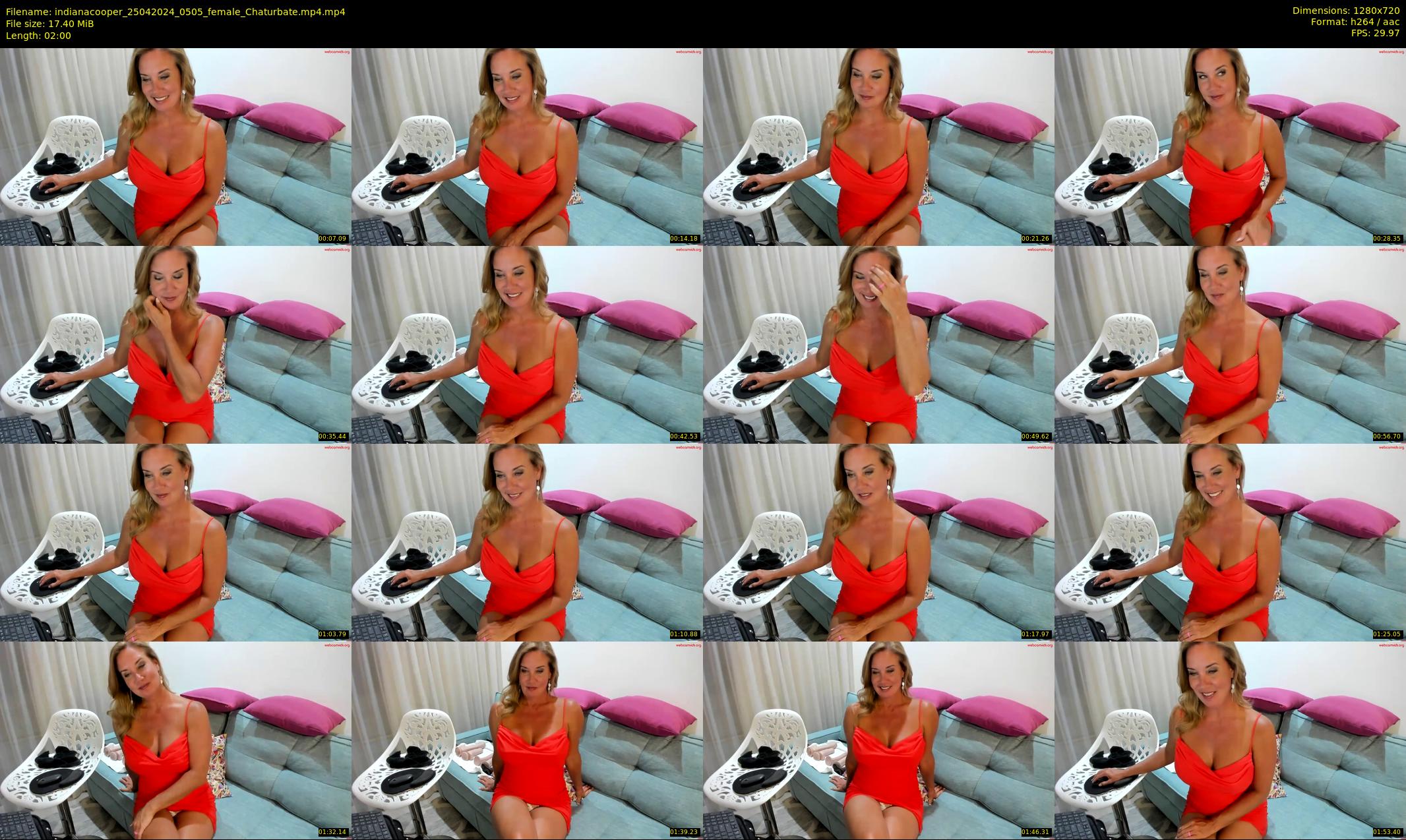 indianacooper — 2 minute Chaturbate female cam show recording, 720p, Apr 25, 2024