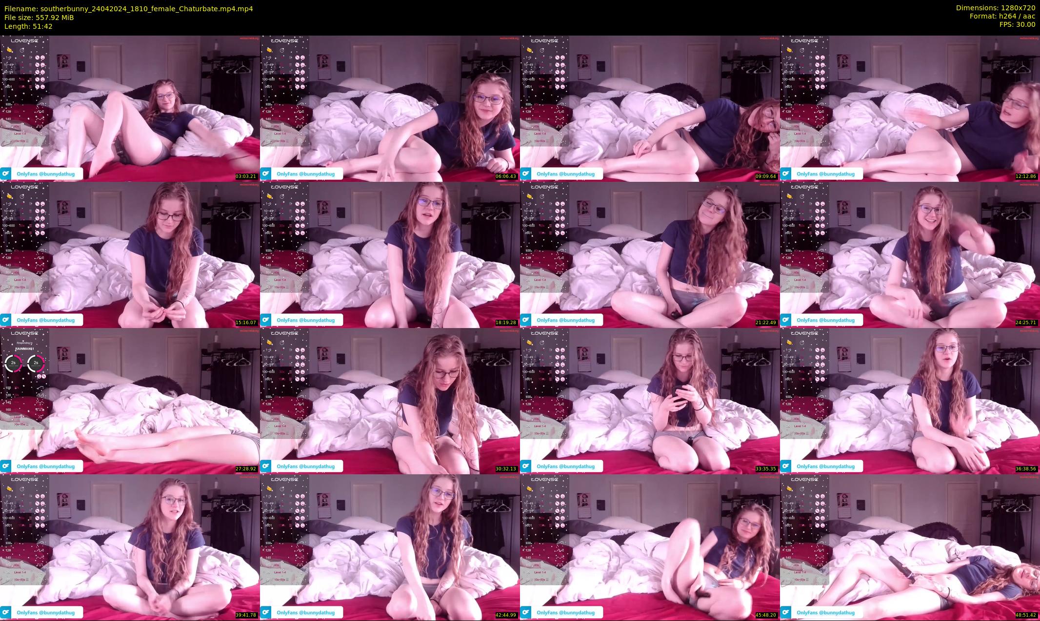 southerbunny — 52 minute Chaturbate female cam show recording, 720p, Apr 24, 2024