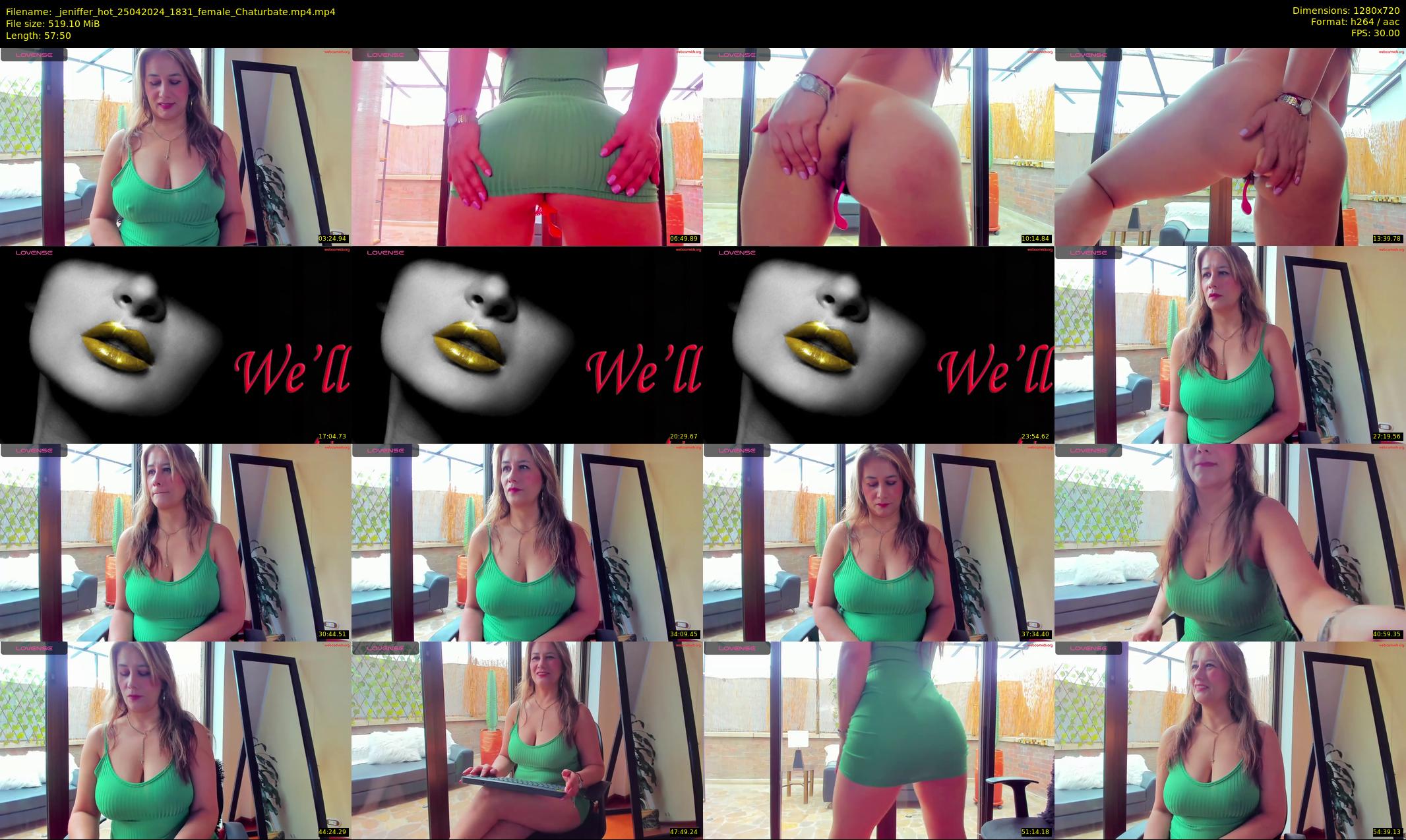 _jeniffer_hot — 58 minute Chaturbate female cam show recording, 720p, Apr 25, 2024