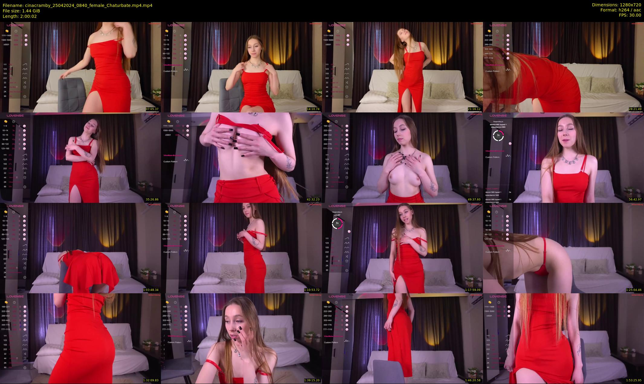cinacramby — 121 minute Chaturbate female cam show recording, 720p, Apr 25, 2024