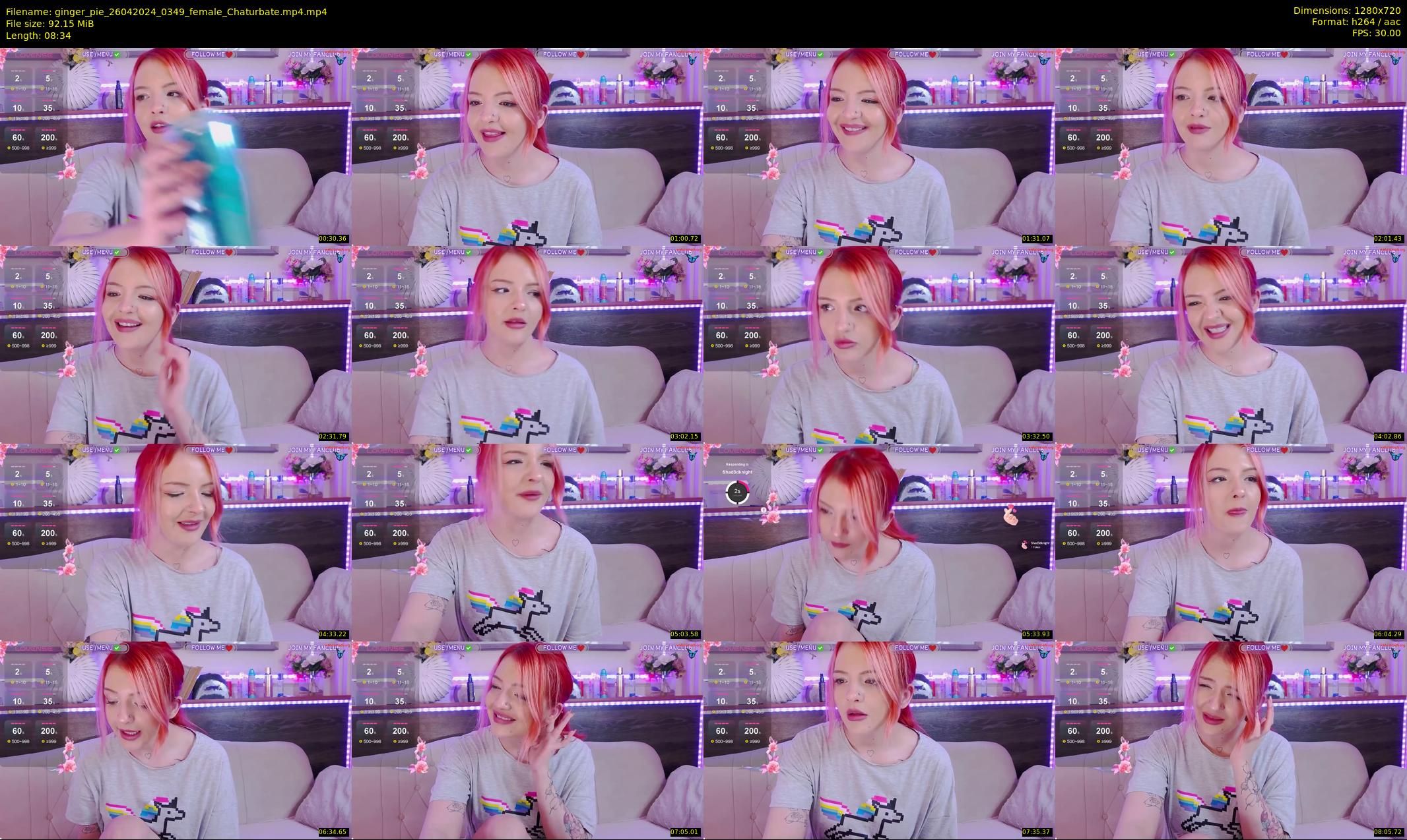ginger_pie — 9 minute Chaturbate female cam show recording, 720p, Apr 26, 2024