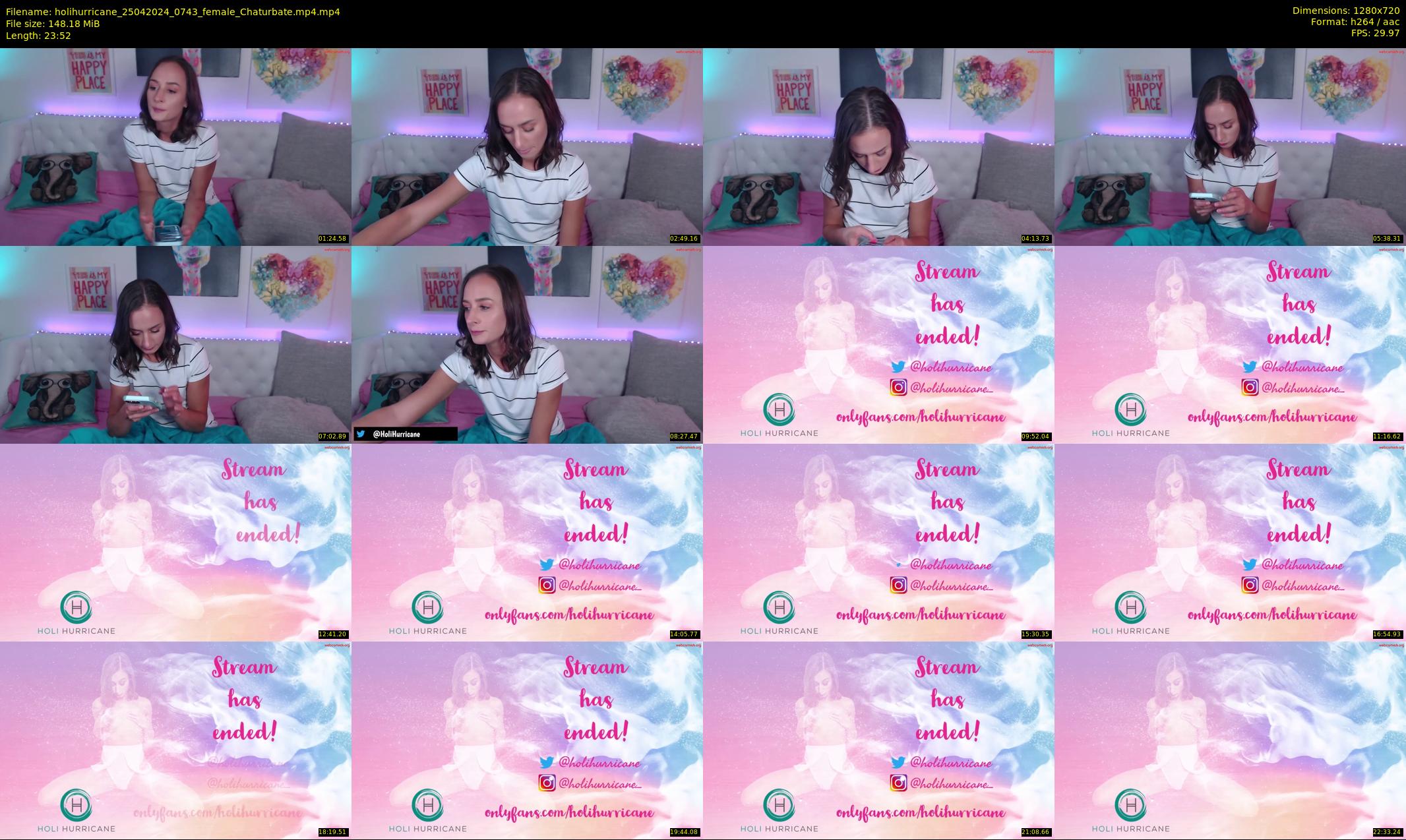 holihurricane — 24 minute Chaturbate female cam show recording, 720p, Apr 25, 2024